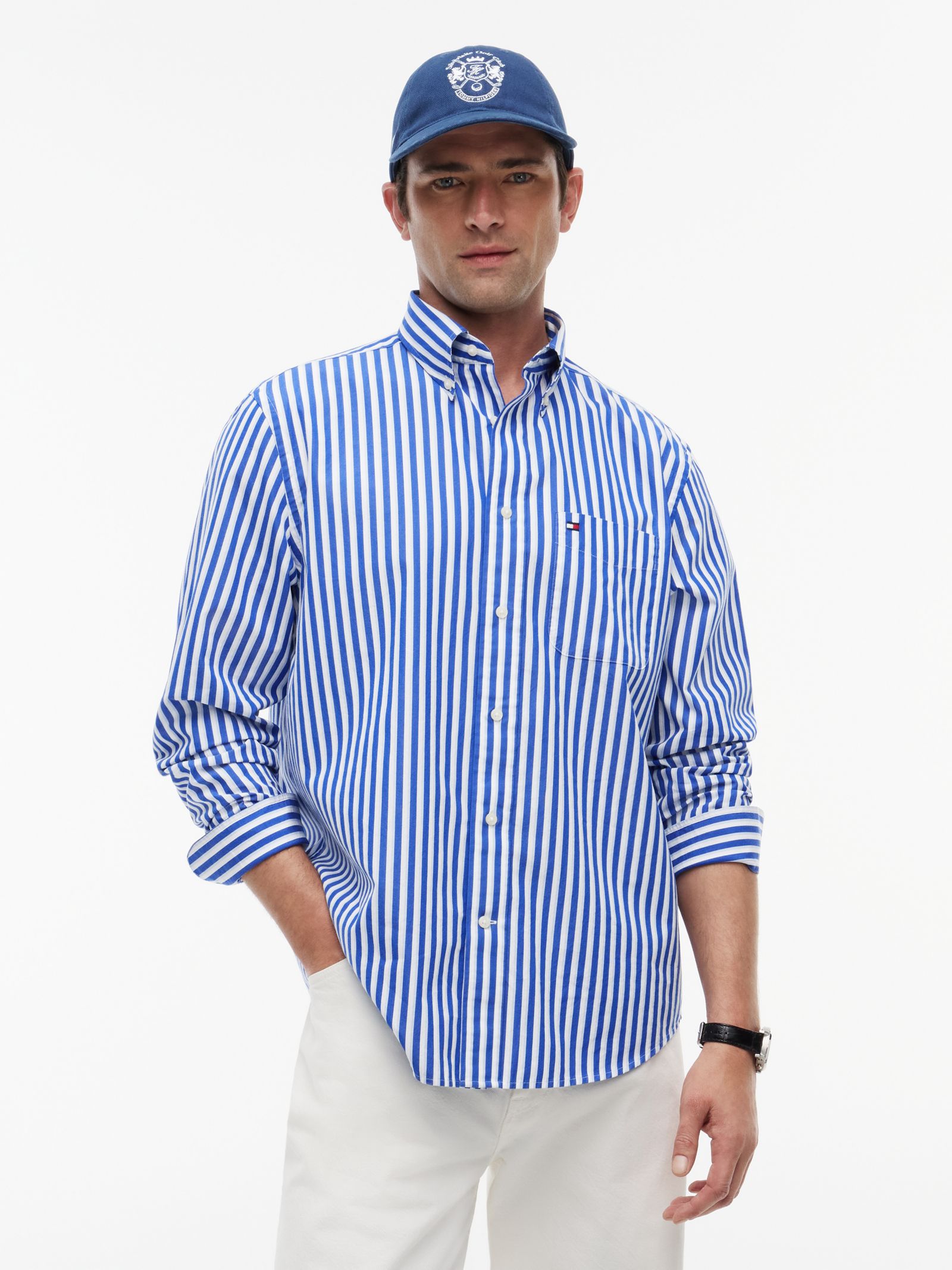 Tommy Hilfiger Classic fit gestreept poplin overhemd