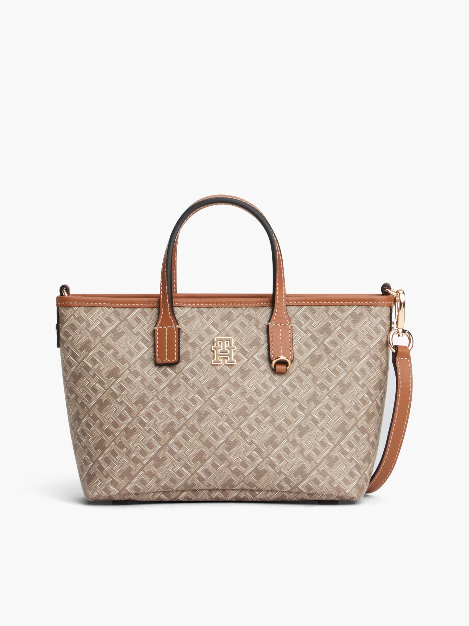Tommy Hilfiger TH Monoplay crossbody shopper in beige