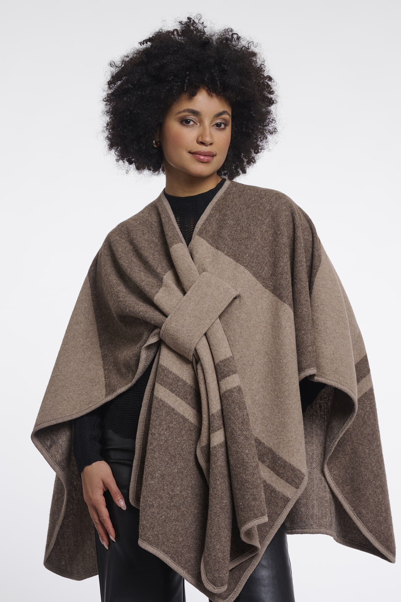 Rino & Pelle Rino & Pelle Cape Levi Taupe dames