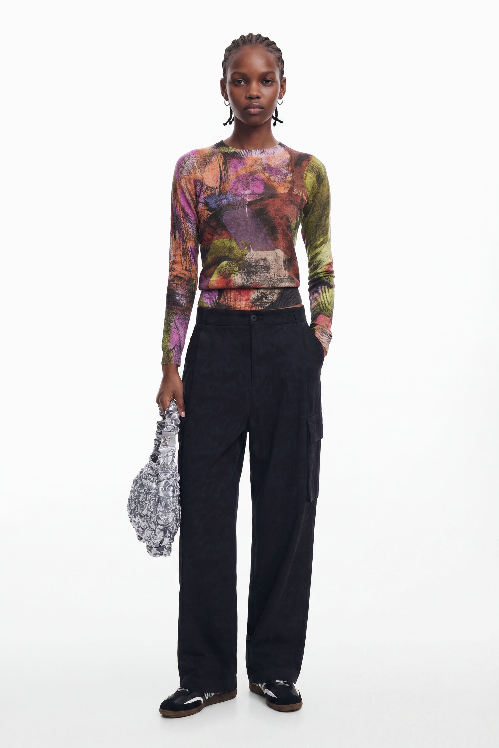 Desigual Cargo broek met M. Christian Lacroix print