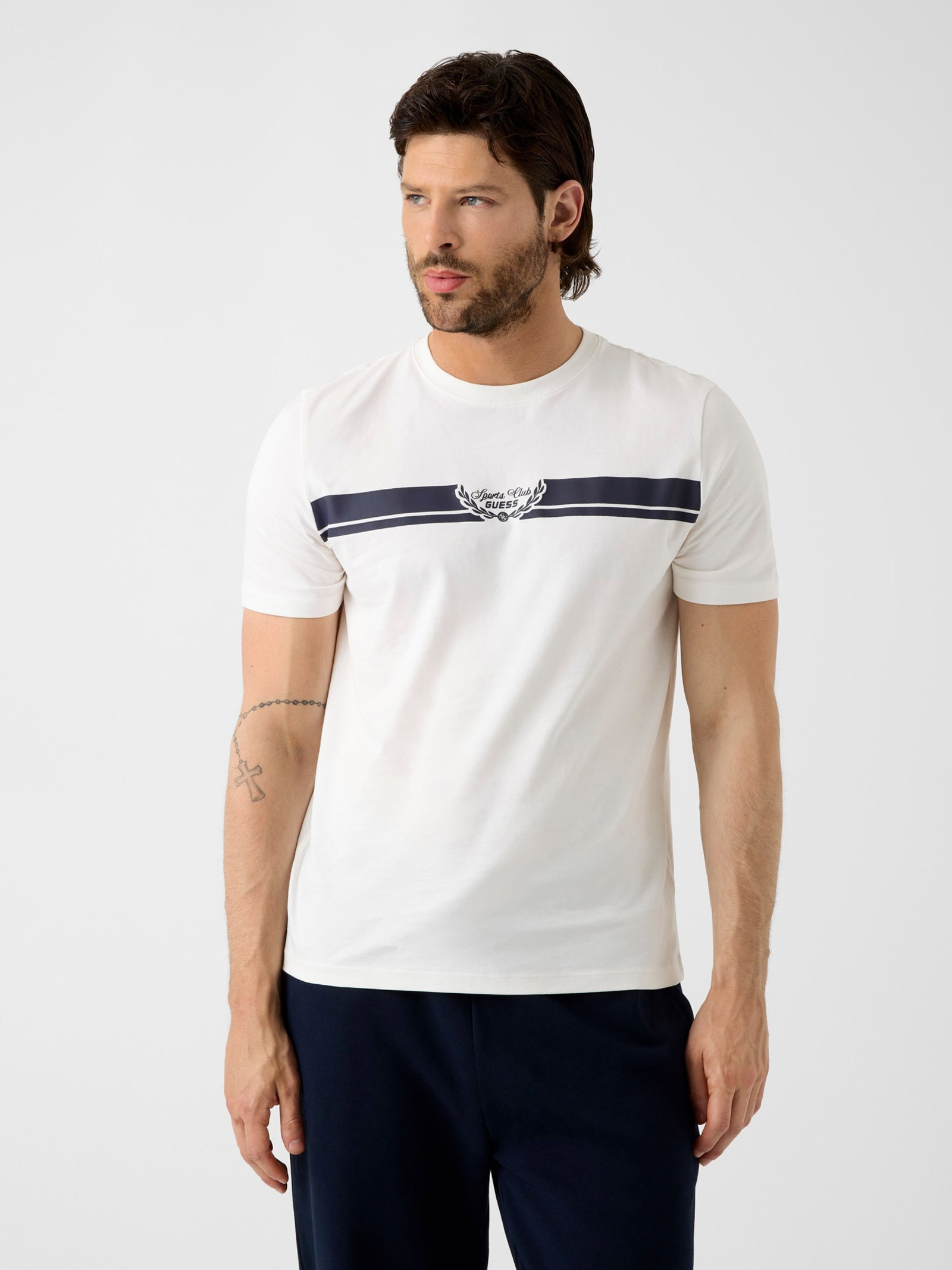 Guess T-Shirt Met Bedrukt Logo for men in wit