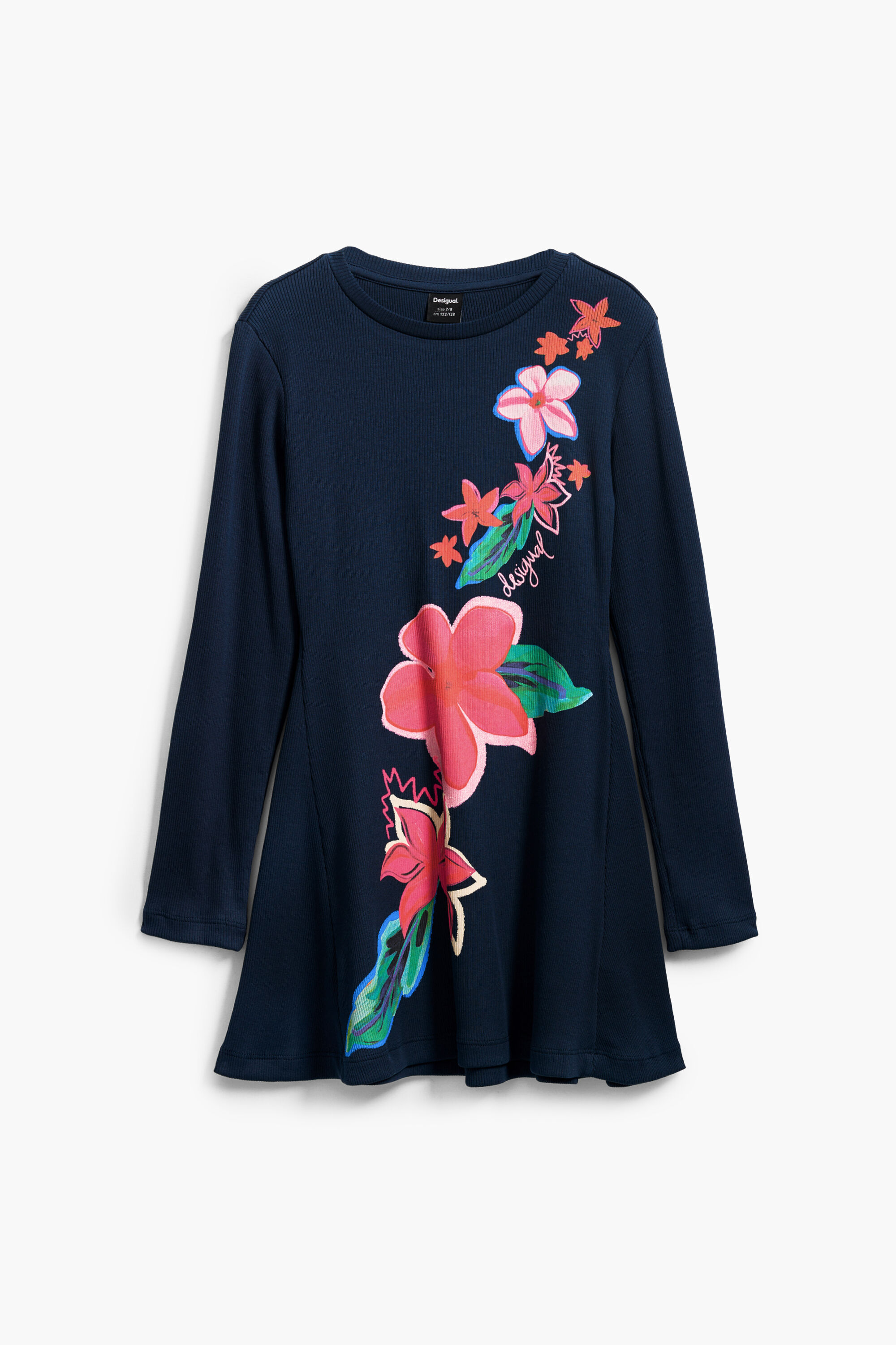 Desigual Korte bloemenjurk voor dames in marine