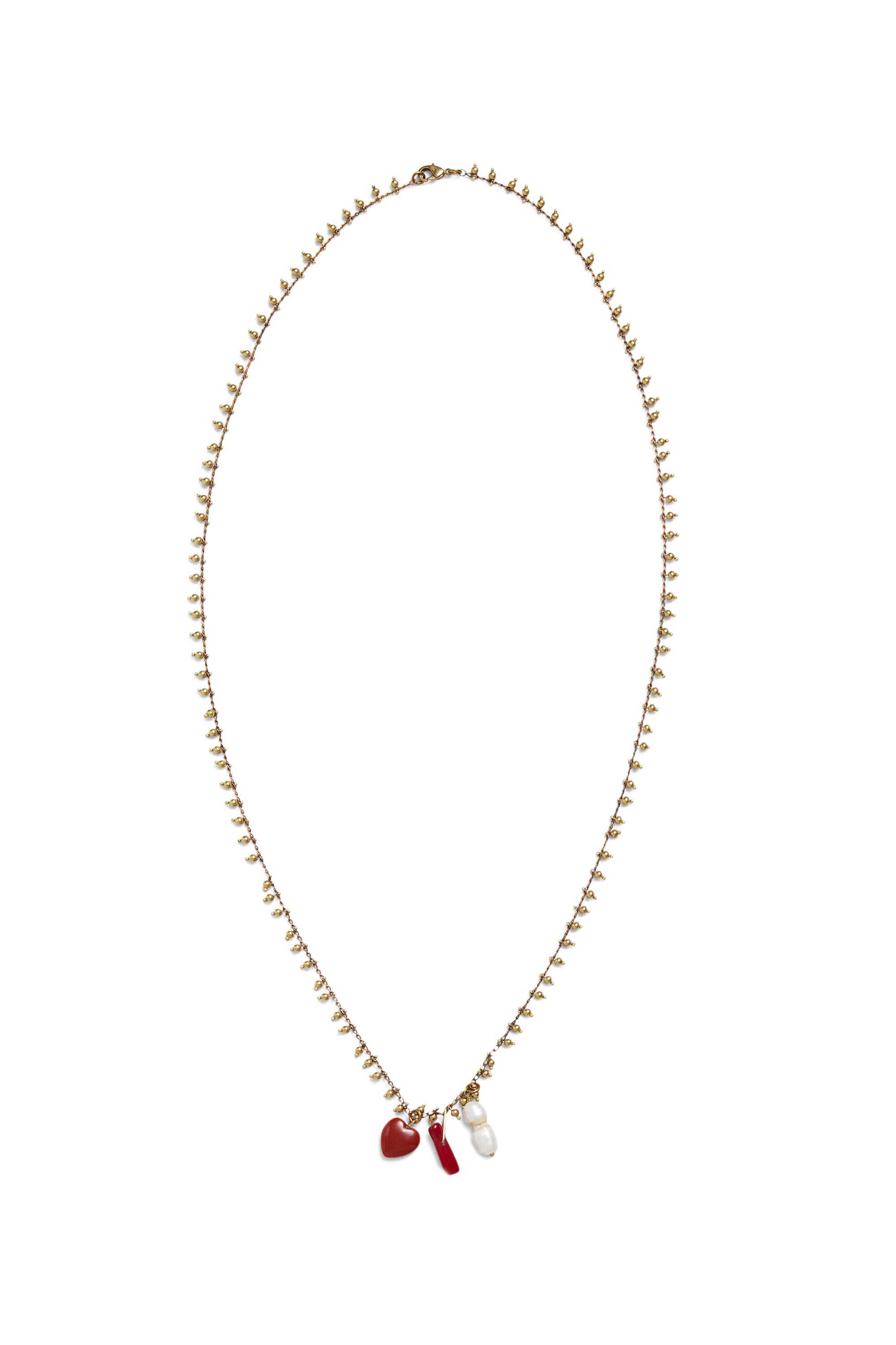 Desigual Lange goudkleurige ketting met bedels