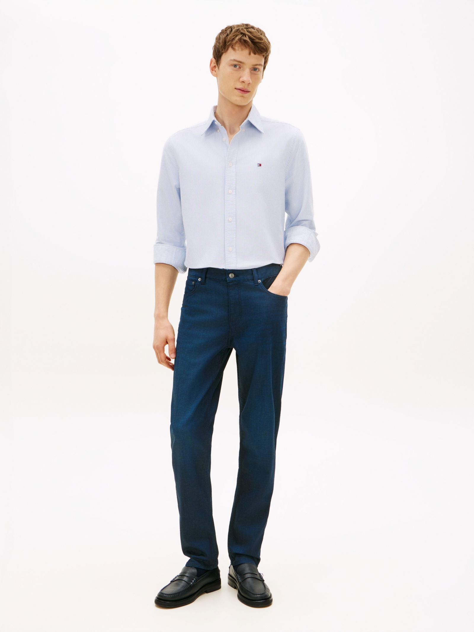 Tommy Hilfiger Denton Straight Jeans met Fading in blauw
