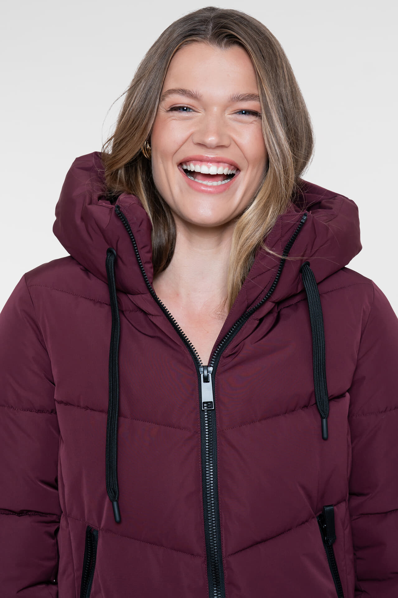 Geisha Jack Half Lang Bordeaux Rood dames