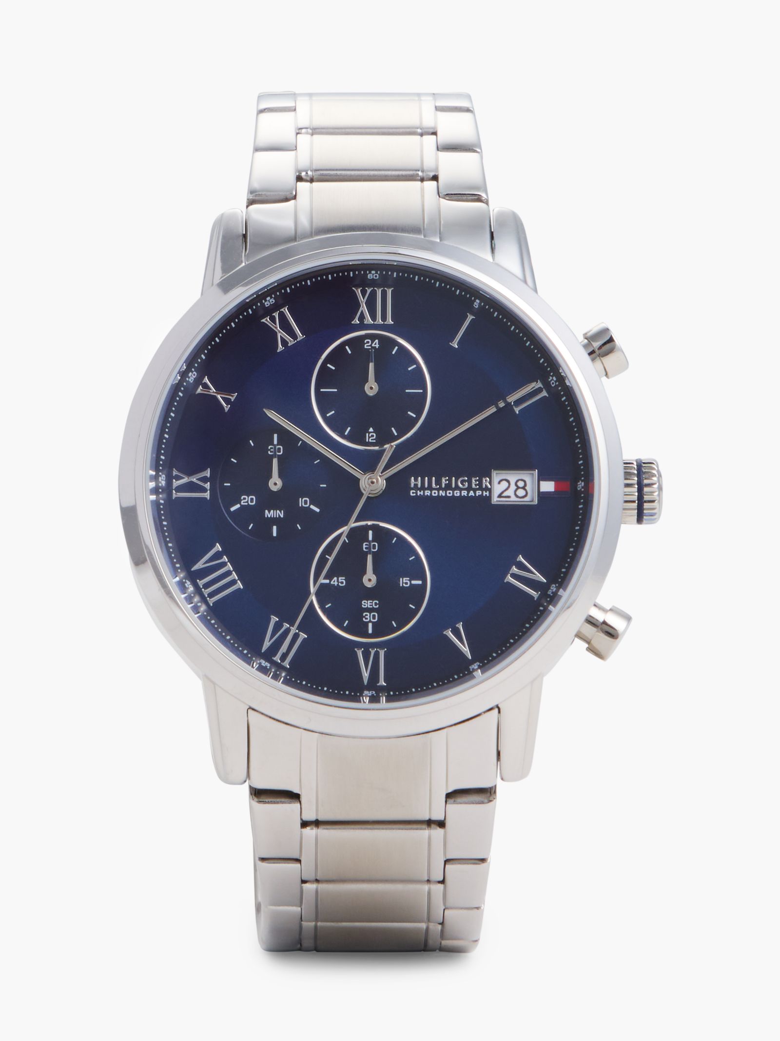 Tommy Hilfiger Horloge met marineblauwe wijzerplaat en schakelband
