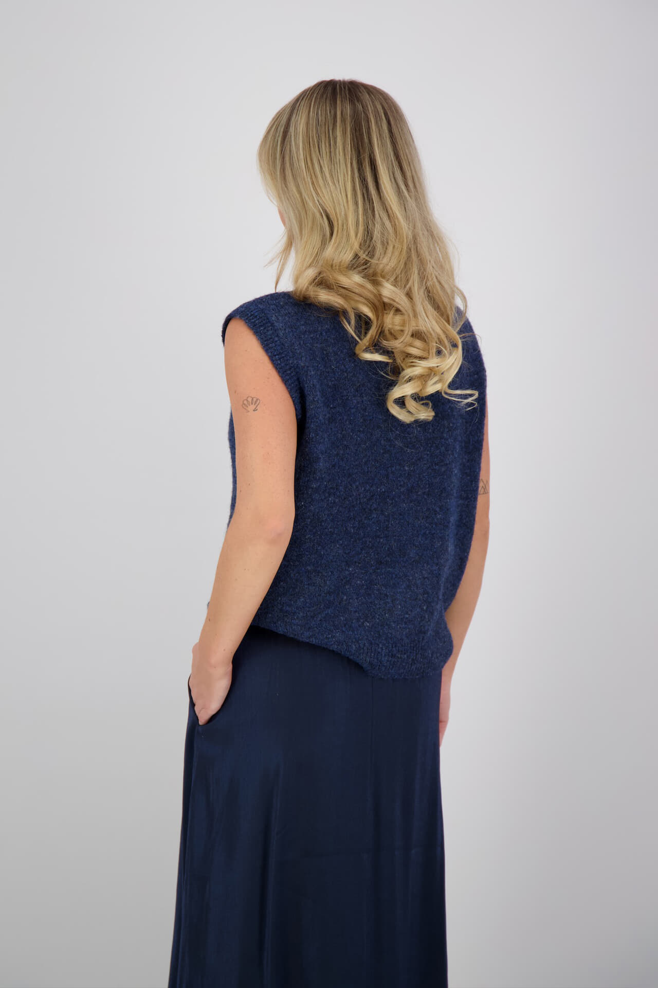 Vive La Femme Gilet Elvira Navy dames