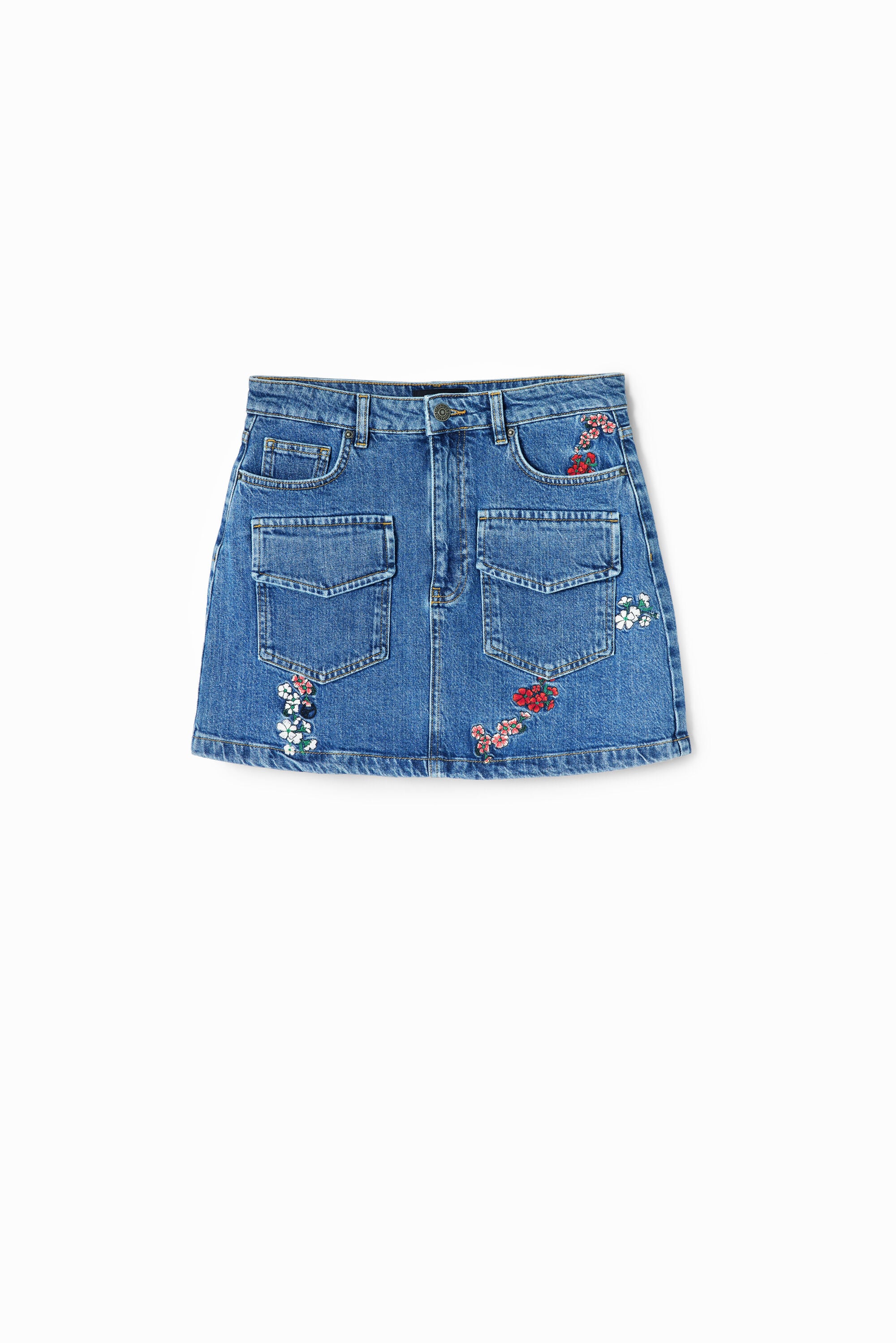 Desigual Mini-spijkerrok met bloemen