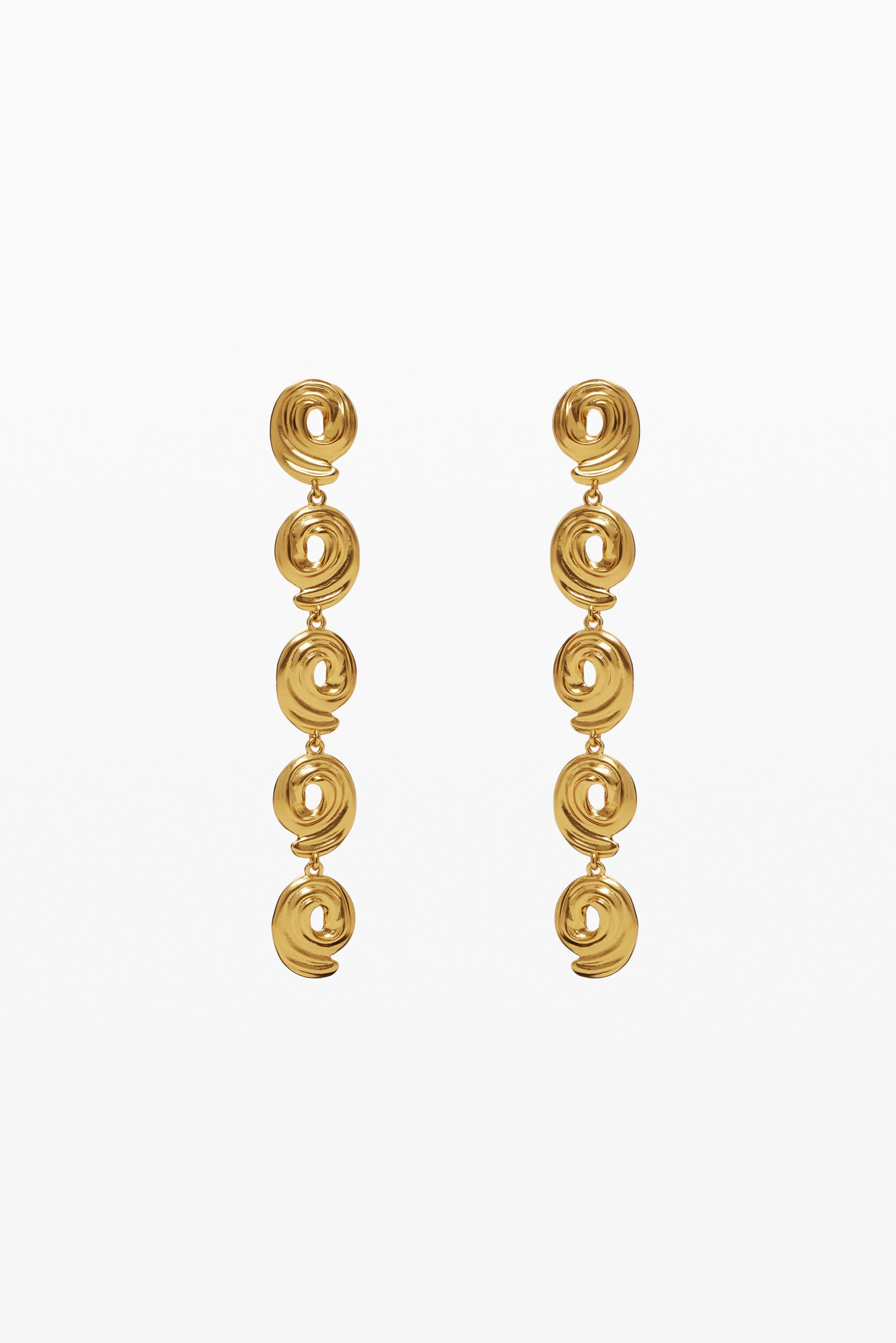 Desigual Waterval oorbellen spiralen goud verguld Zalio