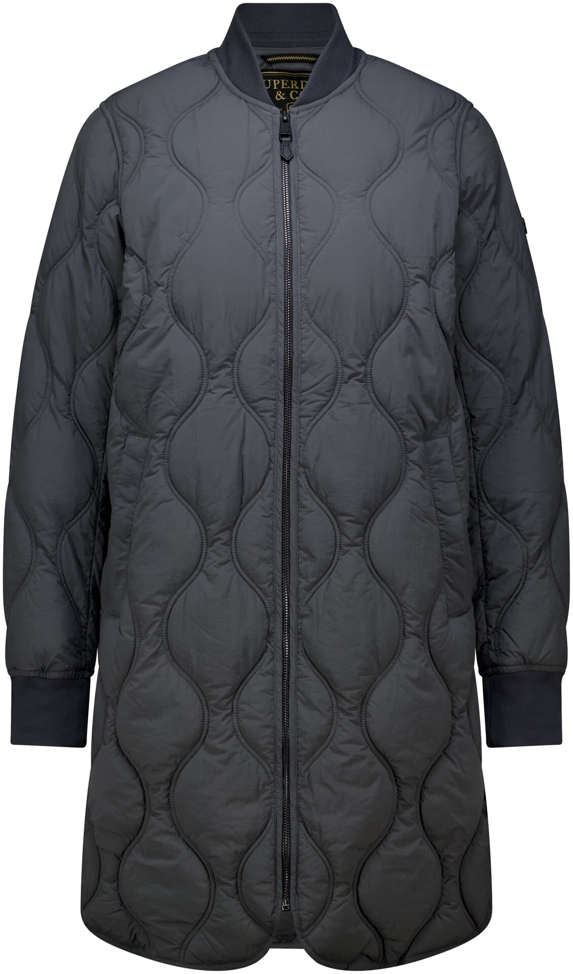 Superdry & Co Jas Longline Onion Antraciet dames