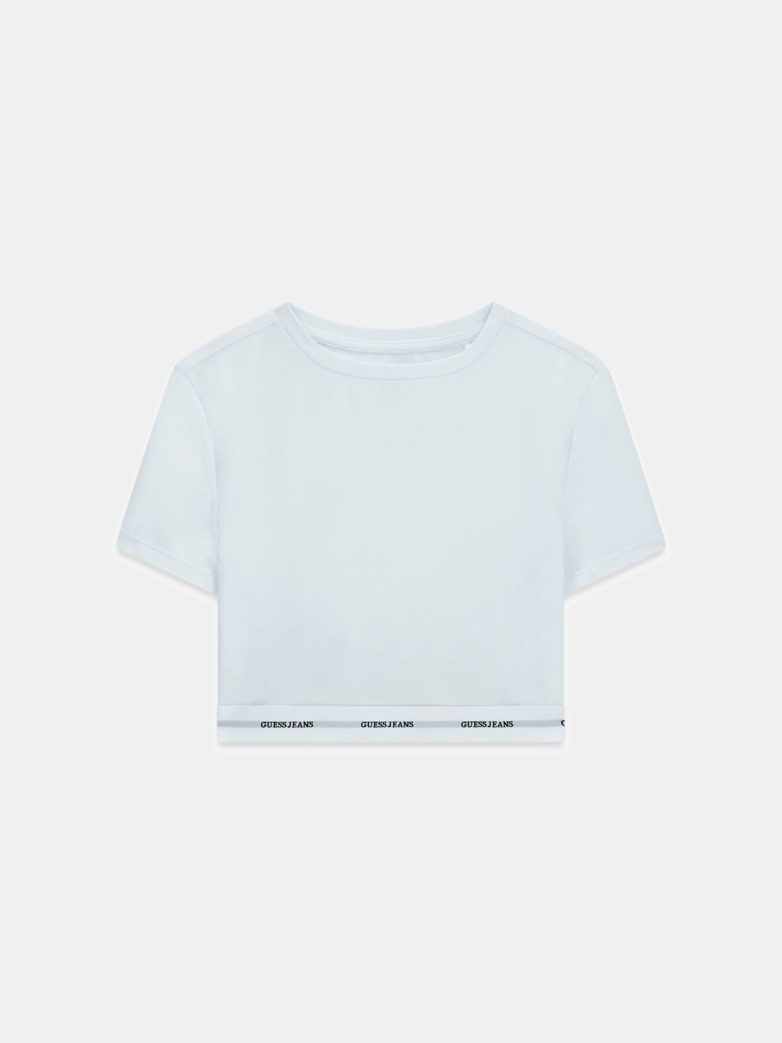 Guess Cropped Top Met Logoband in wit