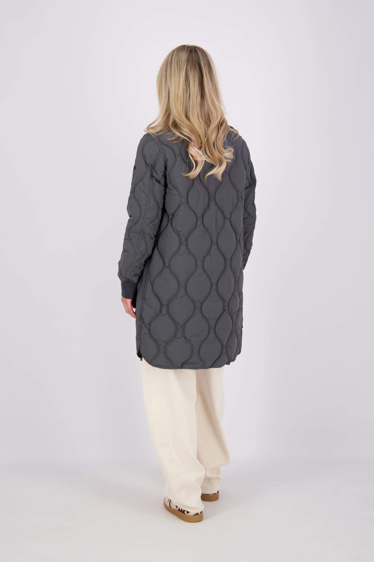Superdry & Co Jas Longline Onion Antraciet dames