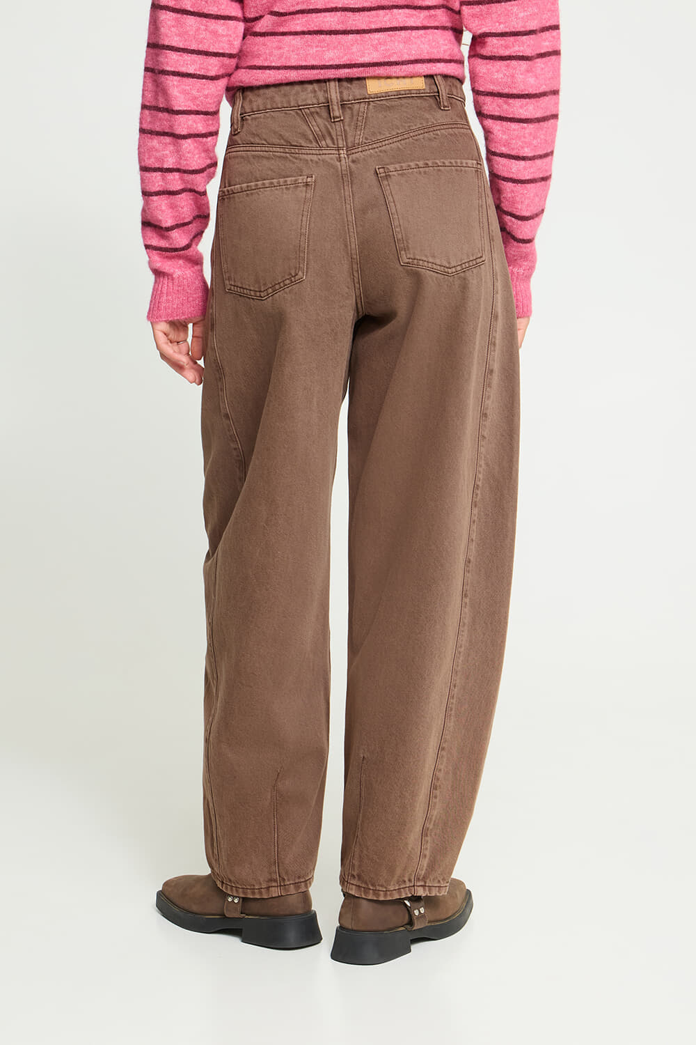 Ichi Jeans Blich Barrel Taupe dames