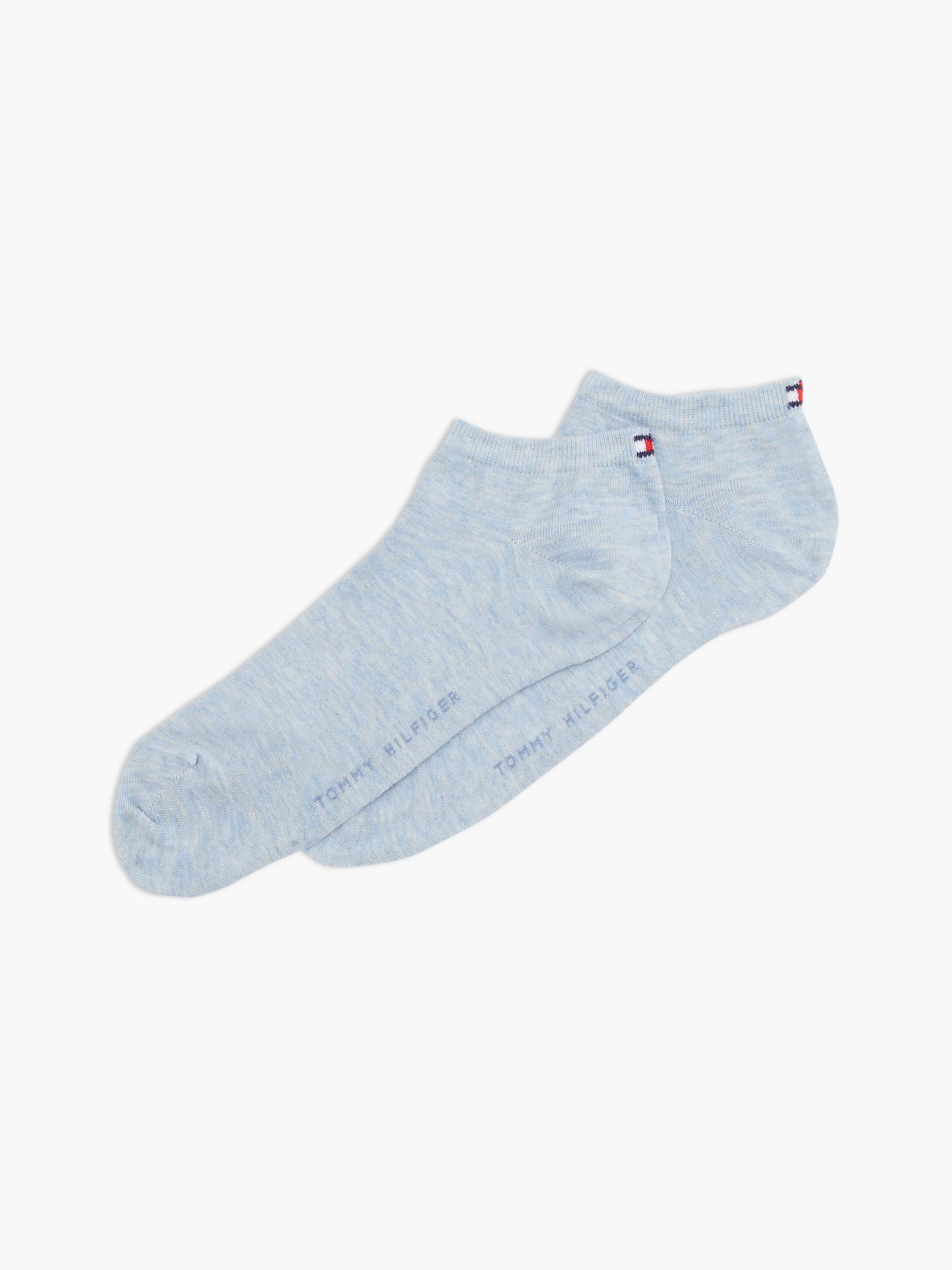 Tommy Hilfiger Set van 2 paar sneakersokken met geborduurde vlag in blauw