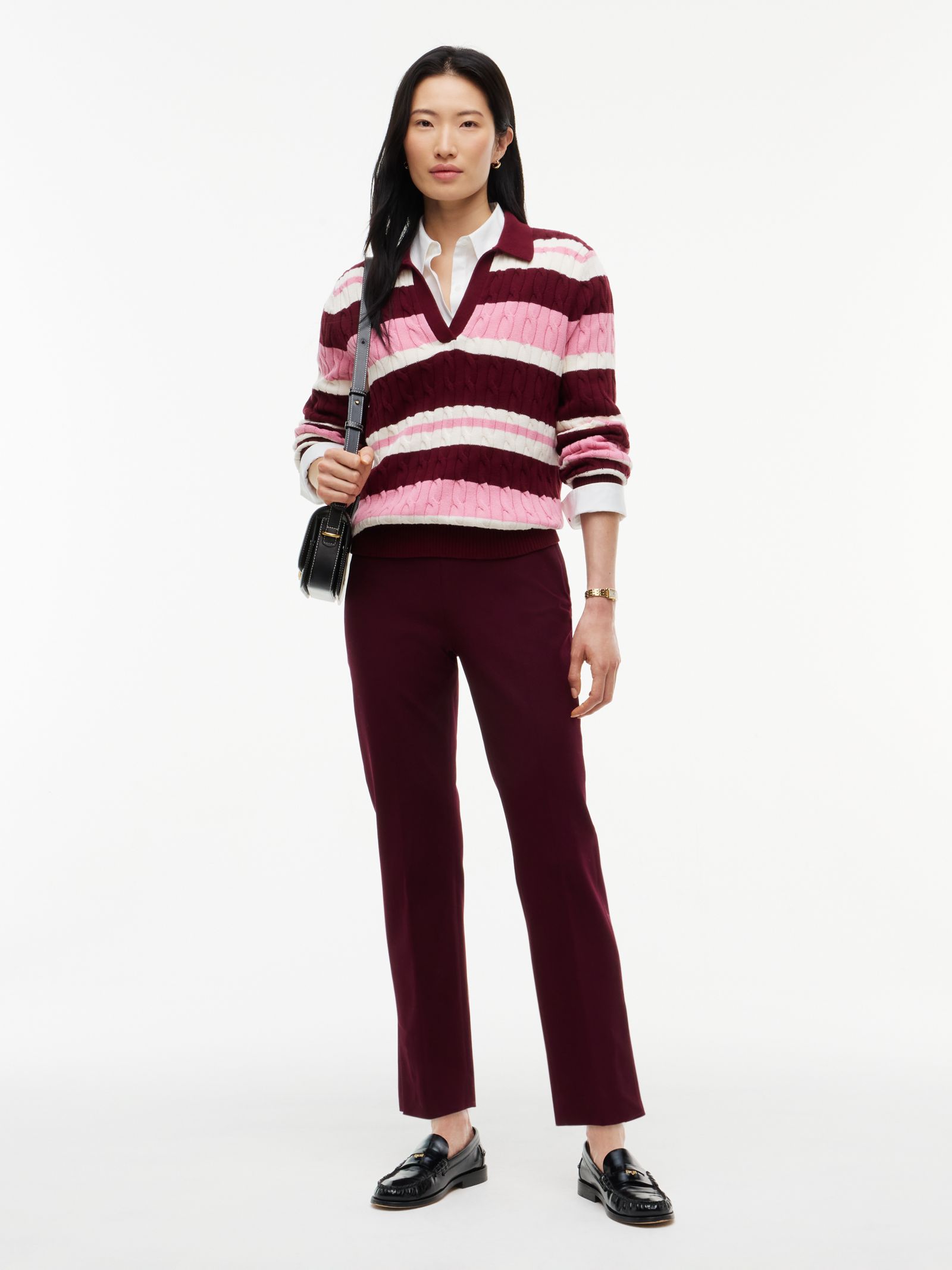 Tommy Hilfiger Extra Slim Fit Broek van Gabardine in rood