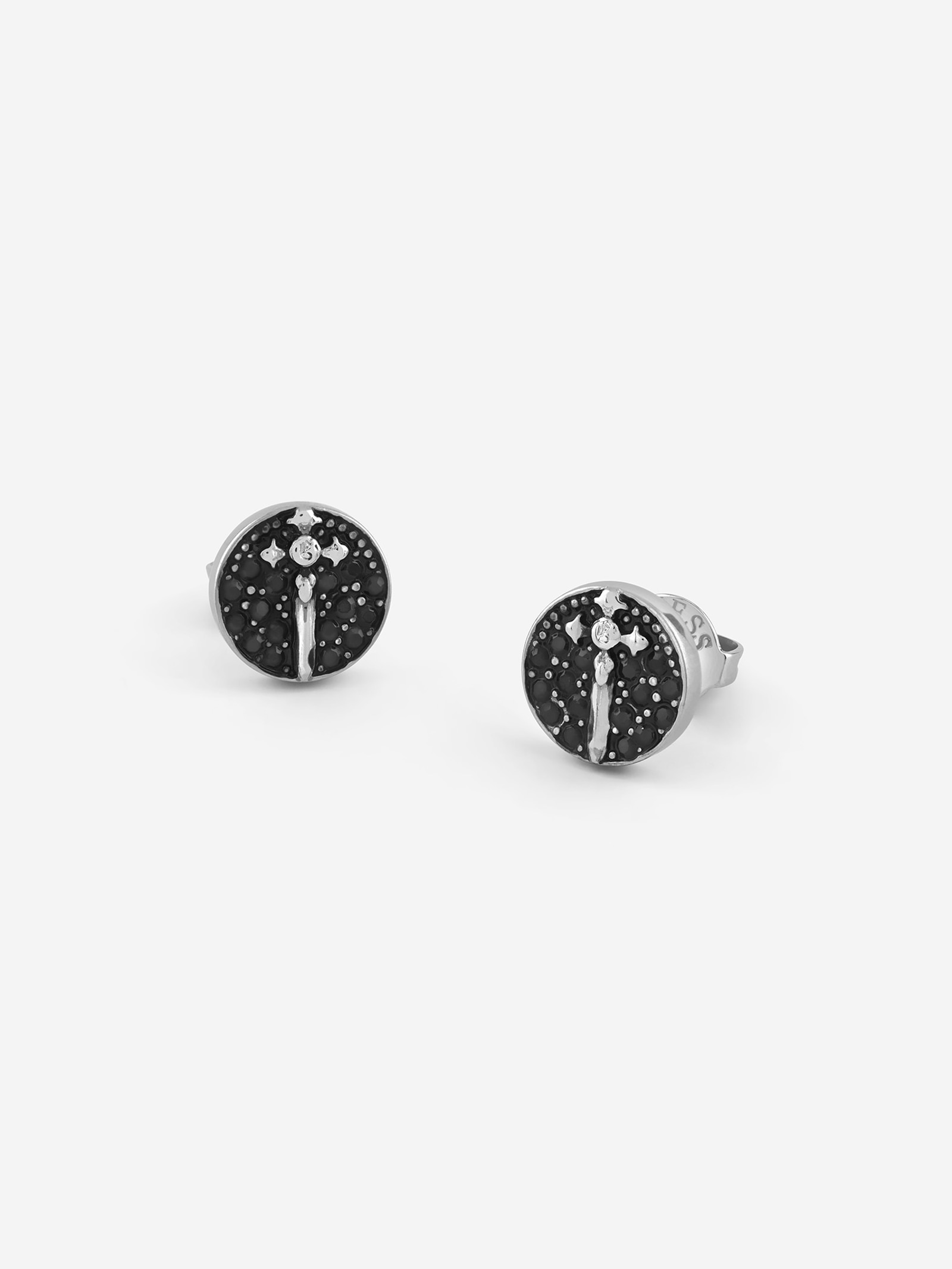 Guess Oorbellen Rebel Knight in zilver