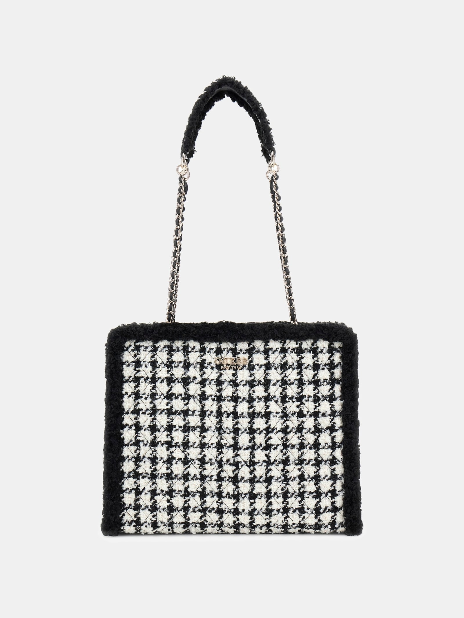 Guess Handtas Cristi Kunstbont in zwart