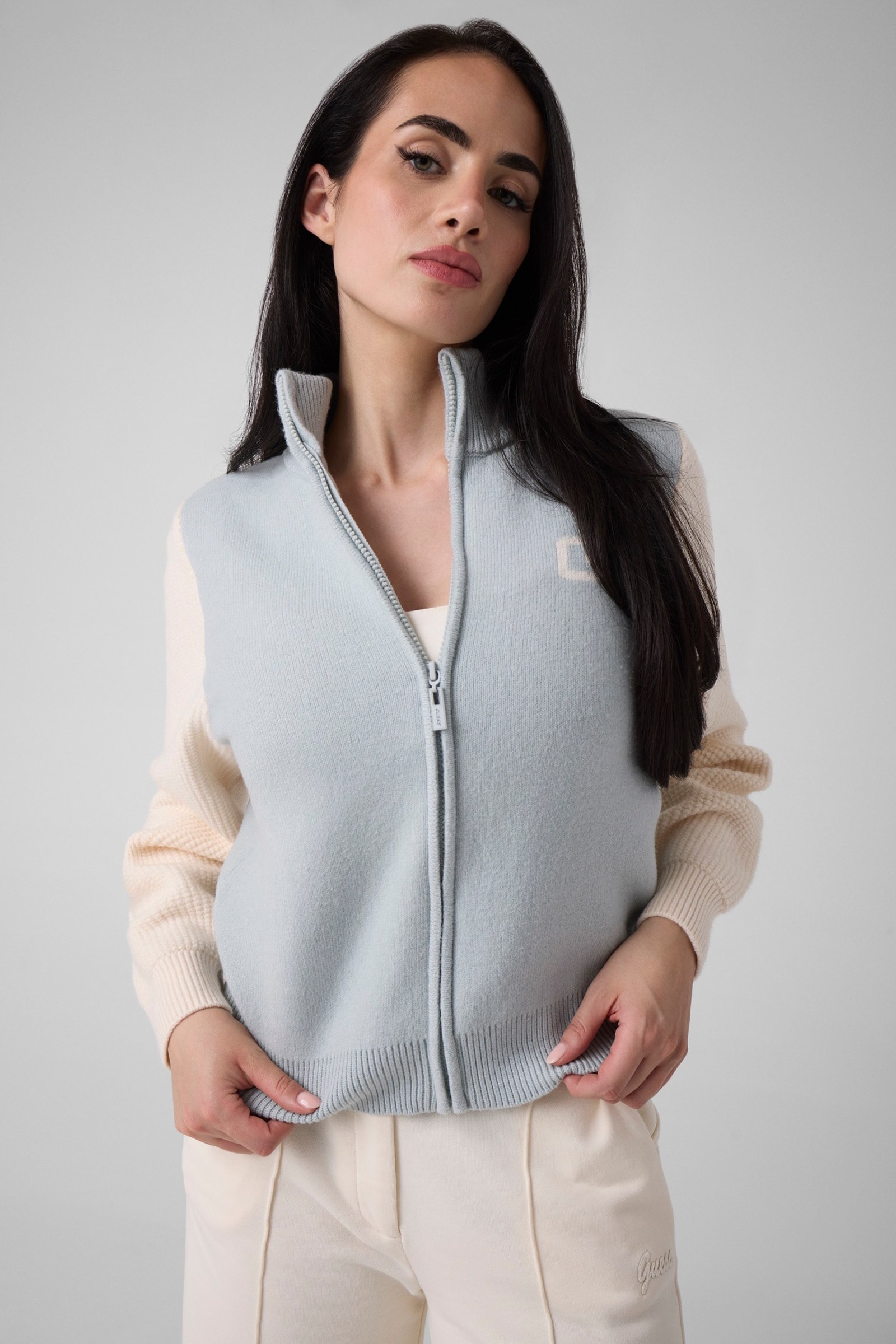 Guess Trui Met Ritssluiting Over De Hele Lengte for women