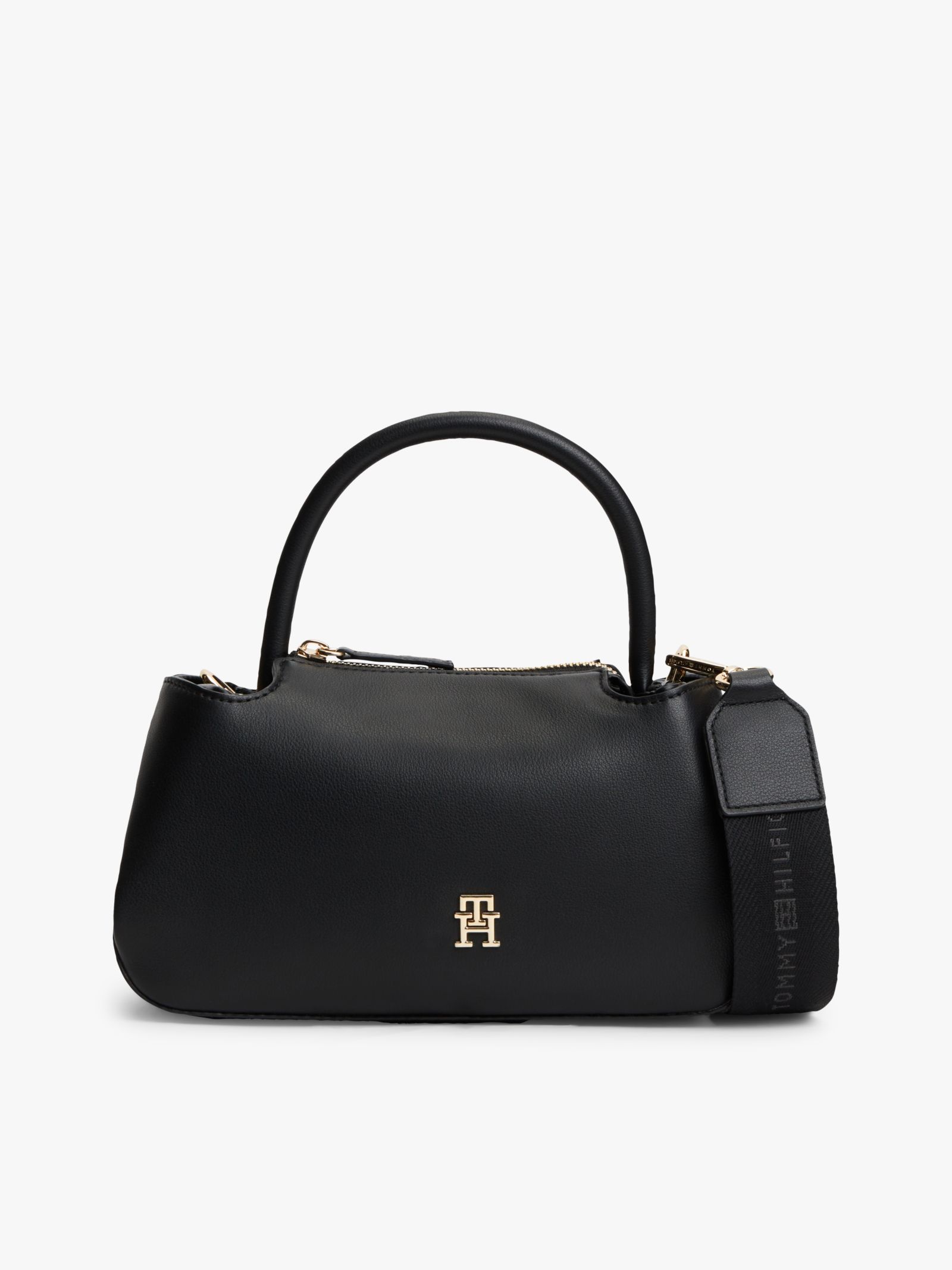 Tommy Hilfiger TH Monogram Handtas met Repeat Logo in zwart