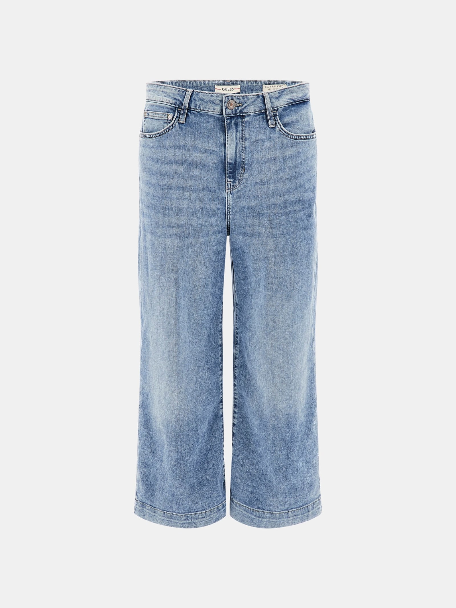 Guess Bellflower Jeans Wijde Pijpen in blauw