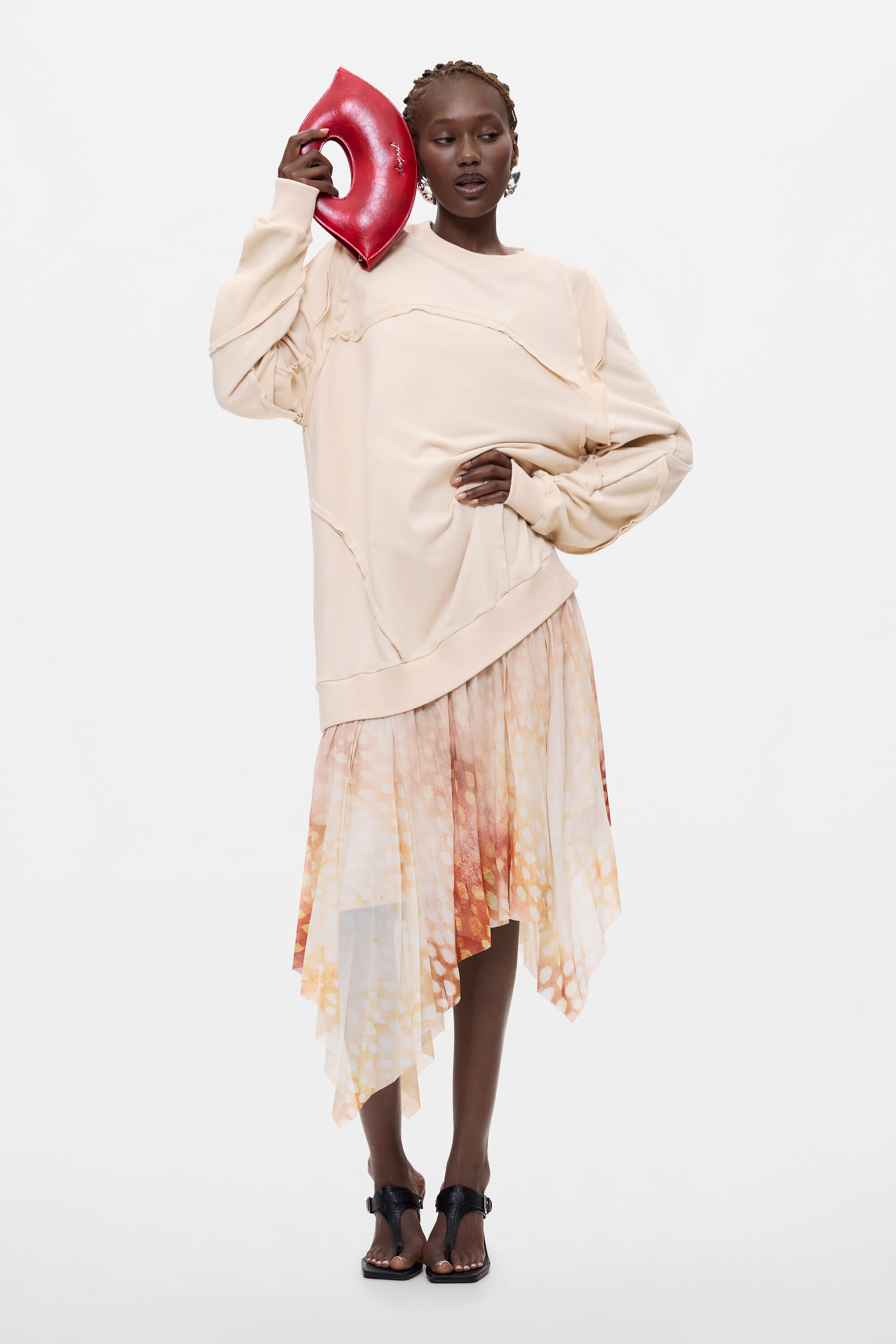 Desigual combinatie midi sweatshirtjurk