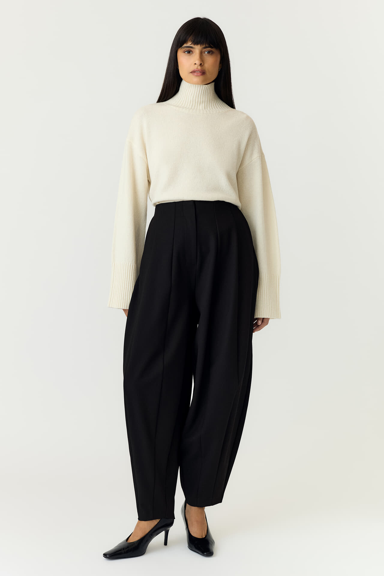 Y.A.S. Broek Bay HW Barrel Balloon Zwart dames