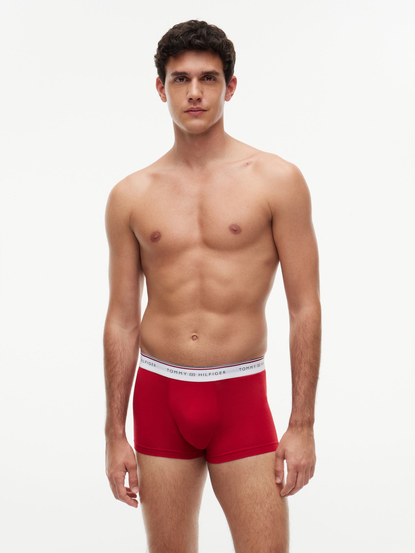Tommy Hilfiger Set van 3 boxershorts met Signature streep en logotaille in multicolor