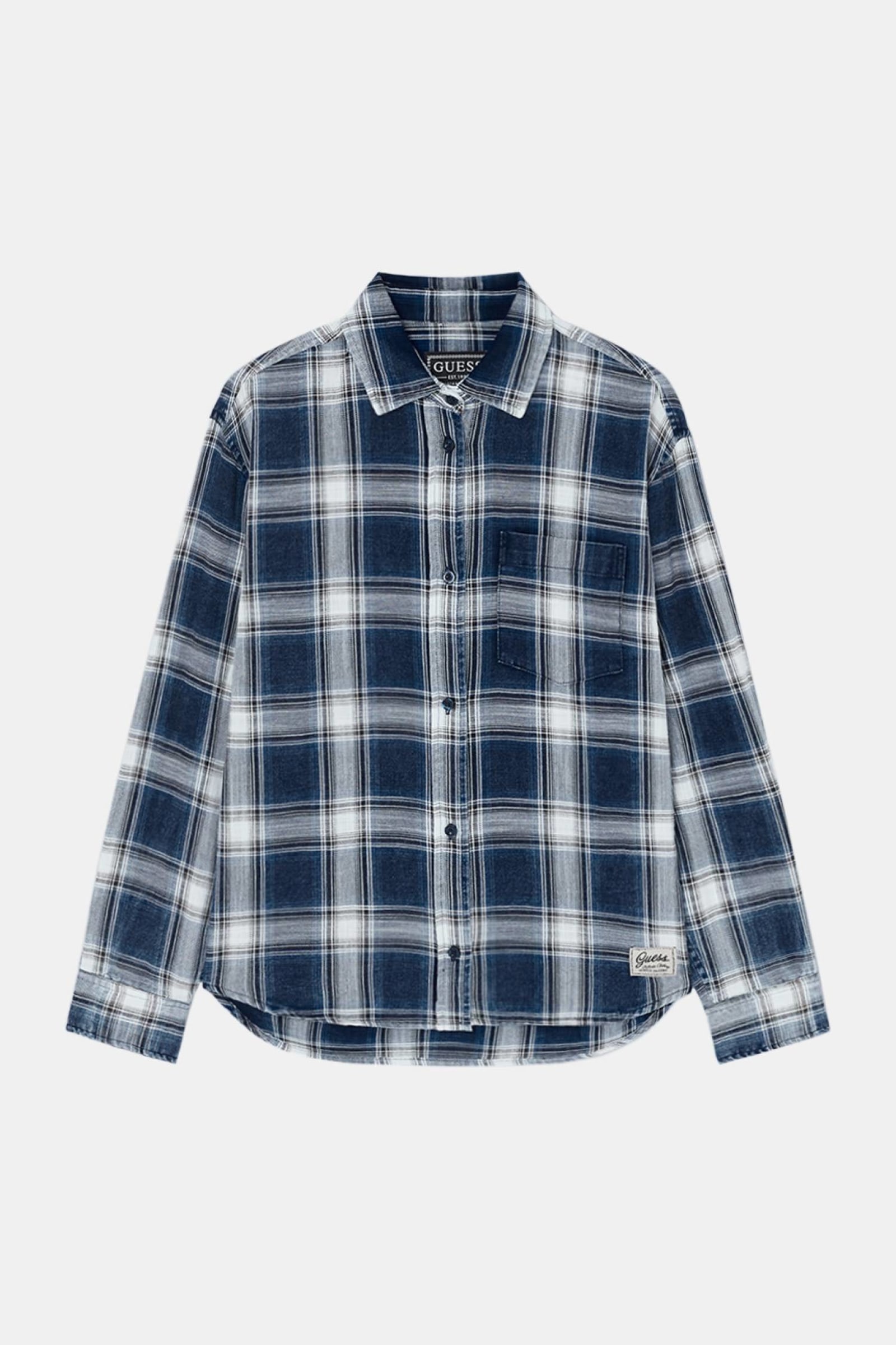 Guess Geruit Overhemd for women in blauw