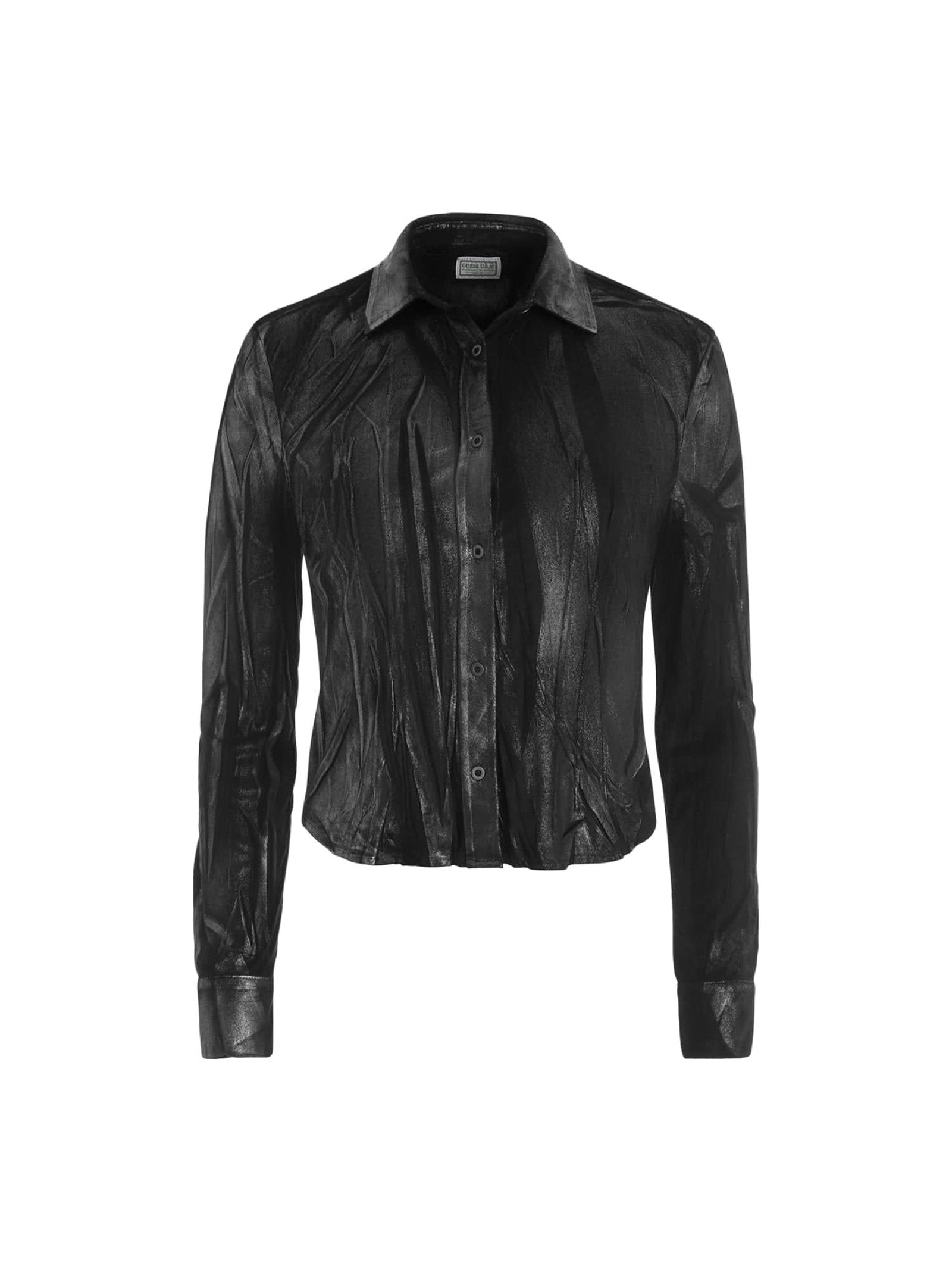 Guess Overhemd Met All-Over Print in zwart