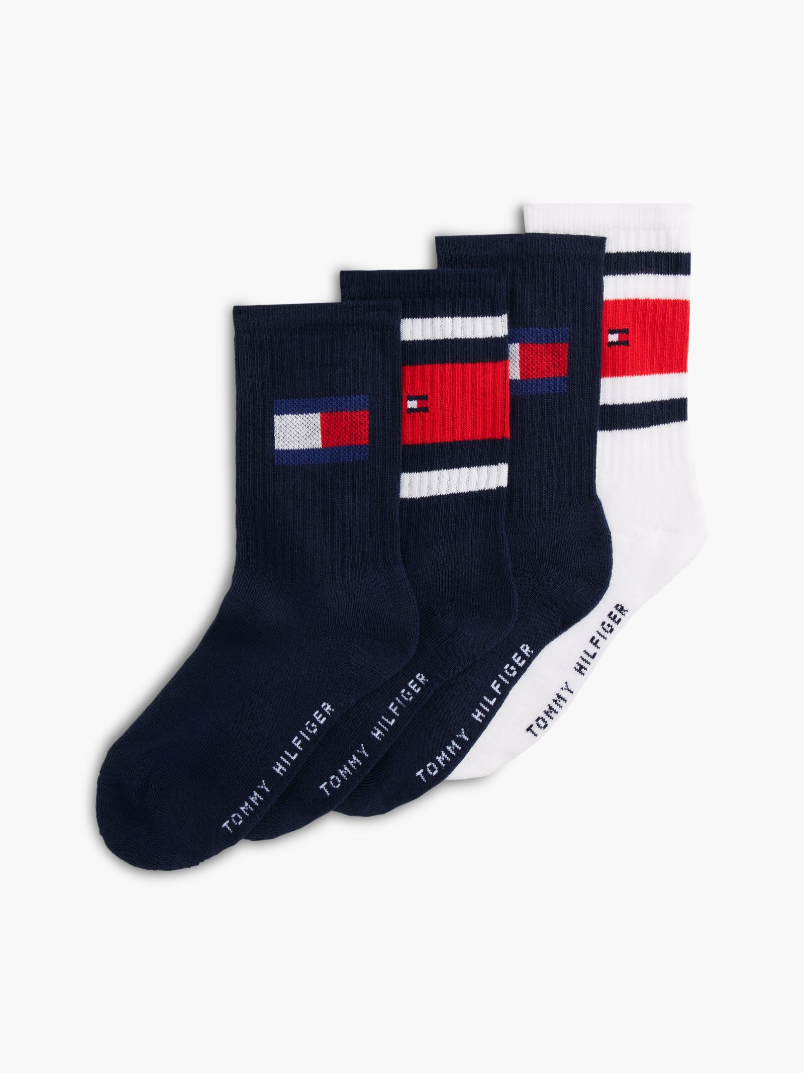 Tommy Hilfiger Set van 4 paar sokken met vlag in marine
