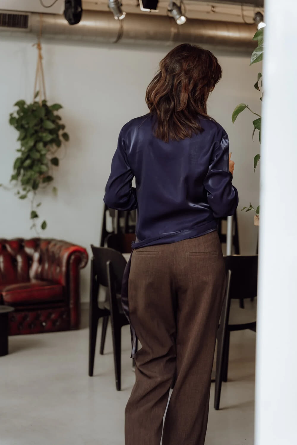 Aimée The Label Blouse Greece Navy dames