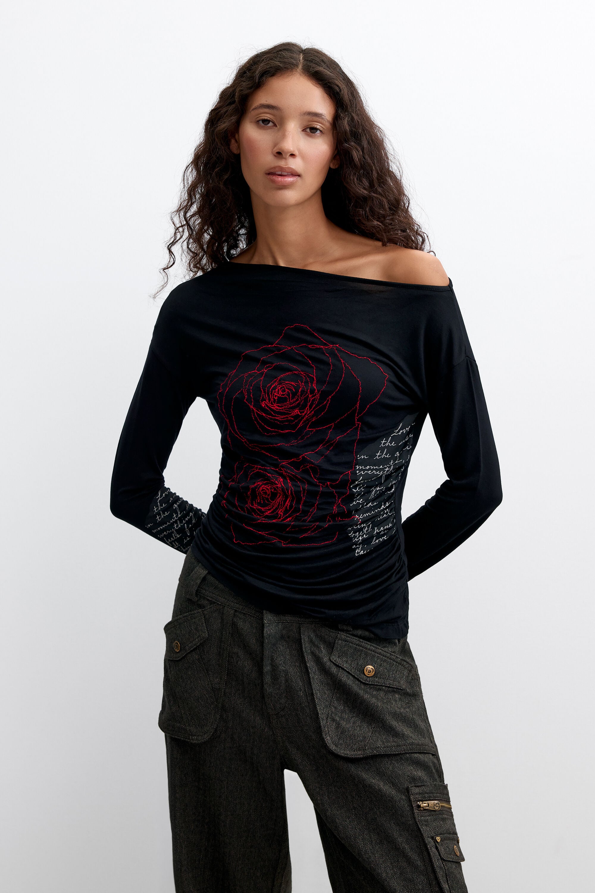 Desigual abstracte longsleeve T-shirt