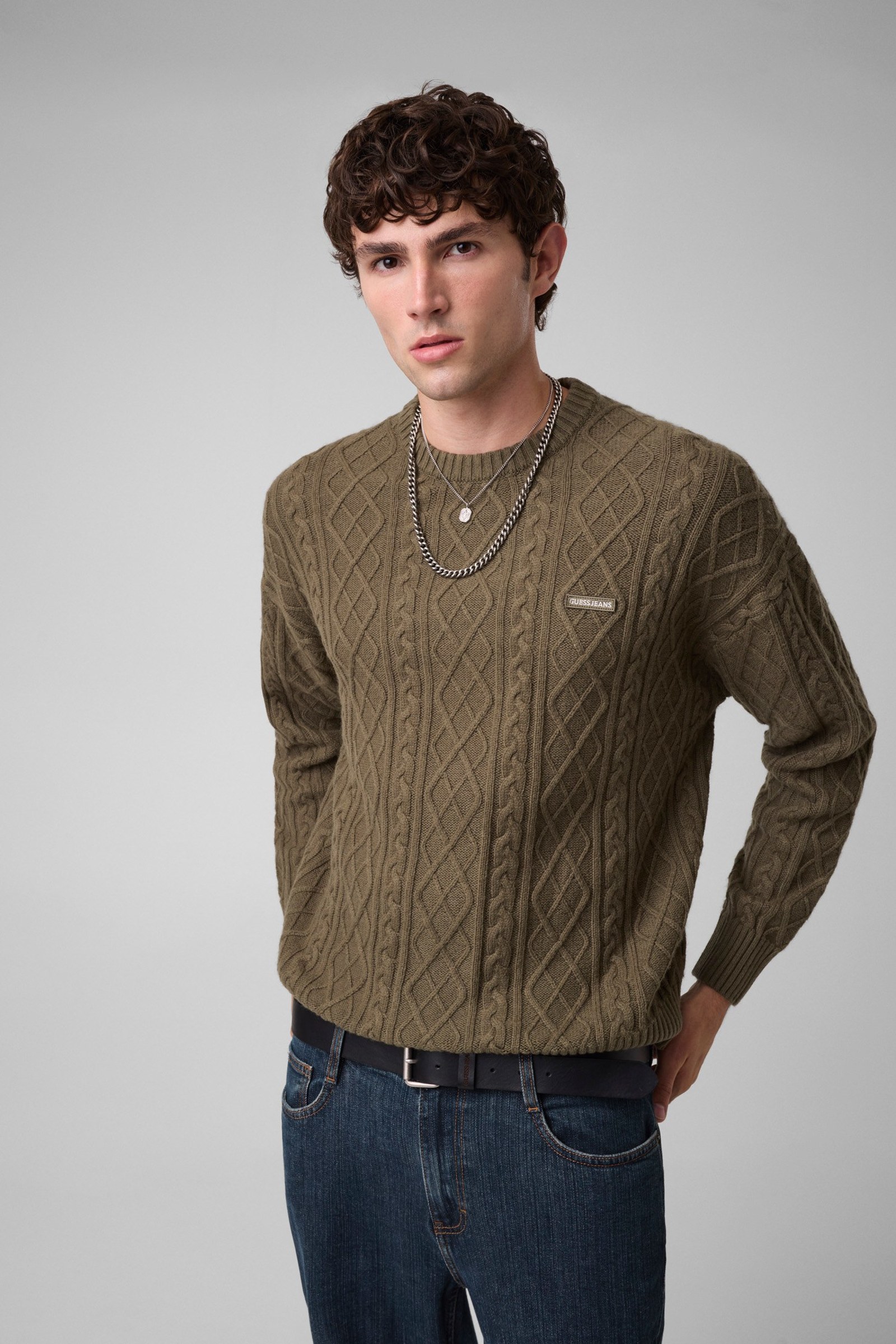 Guess Kabeltrui in beige