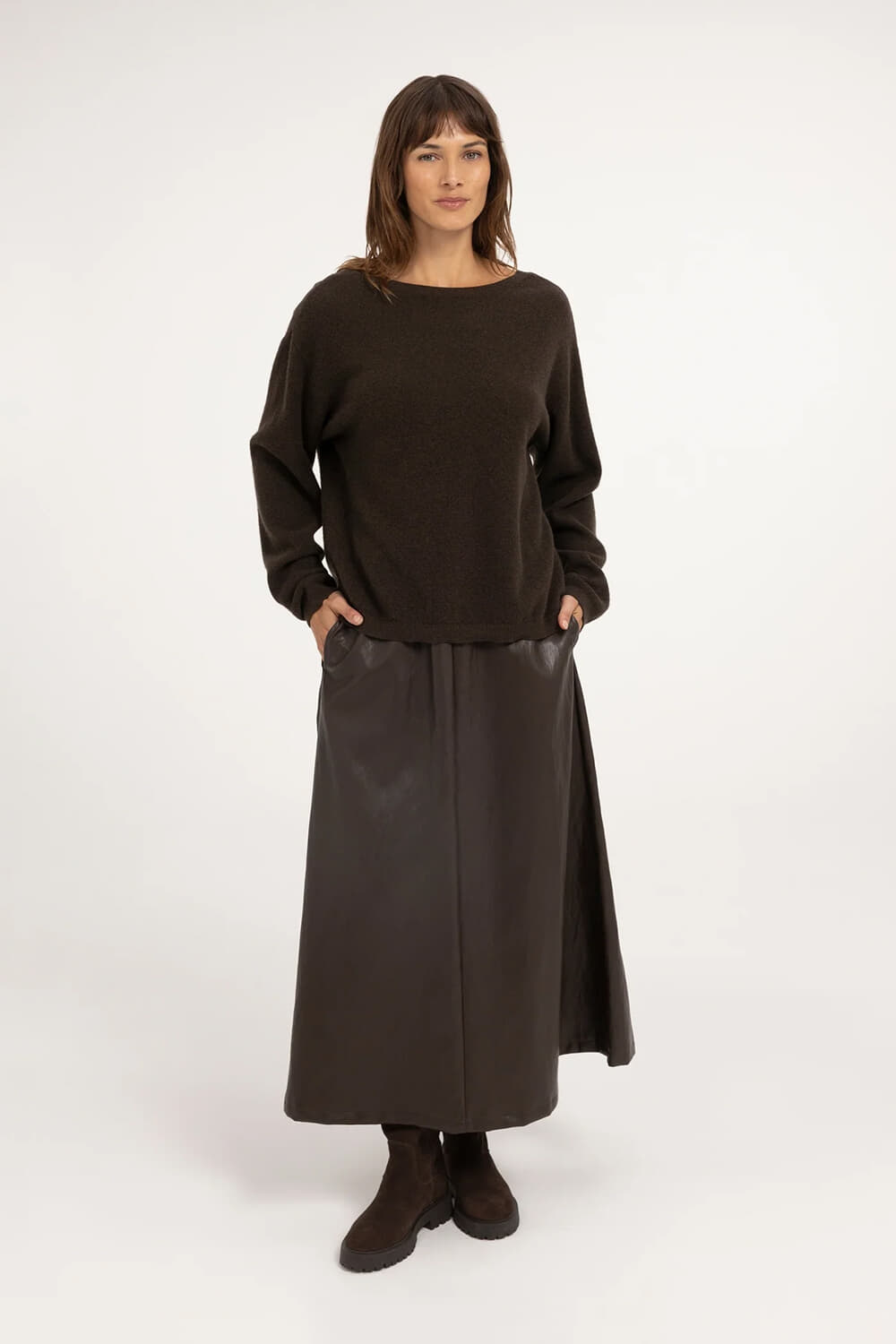 Yaya Rok Bruin dames in bruin