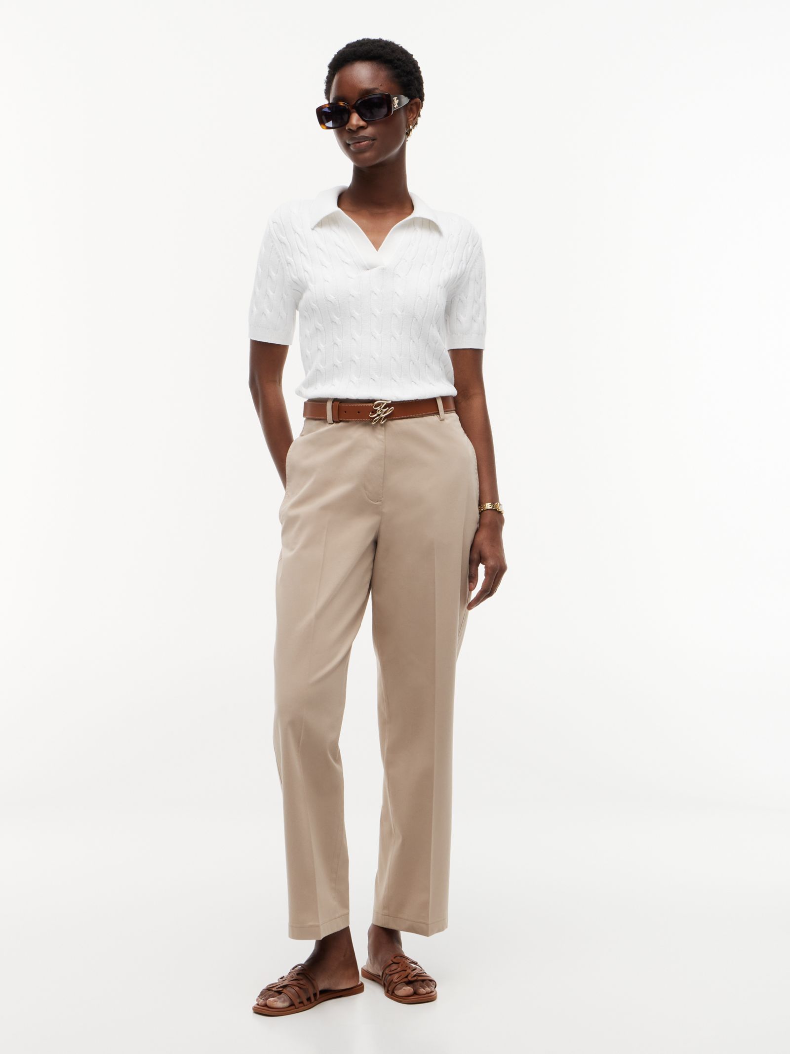 Tommy Hilfiger Slim straight chino met wassing