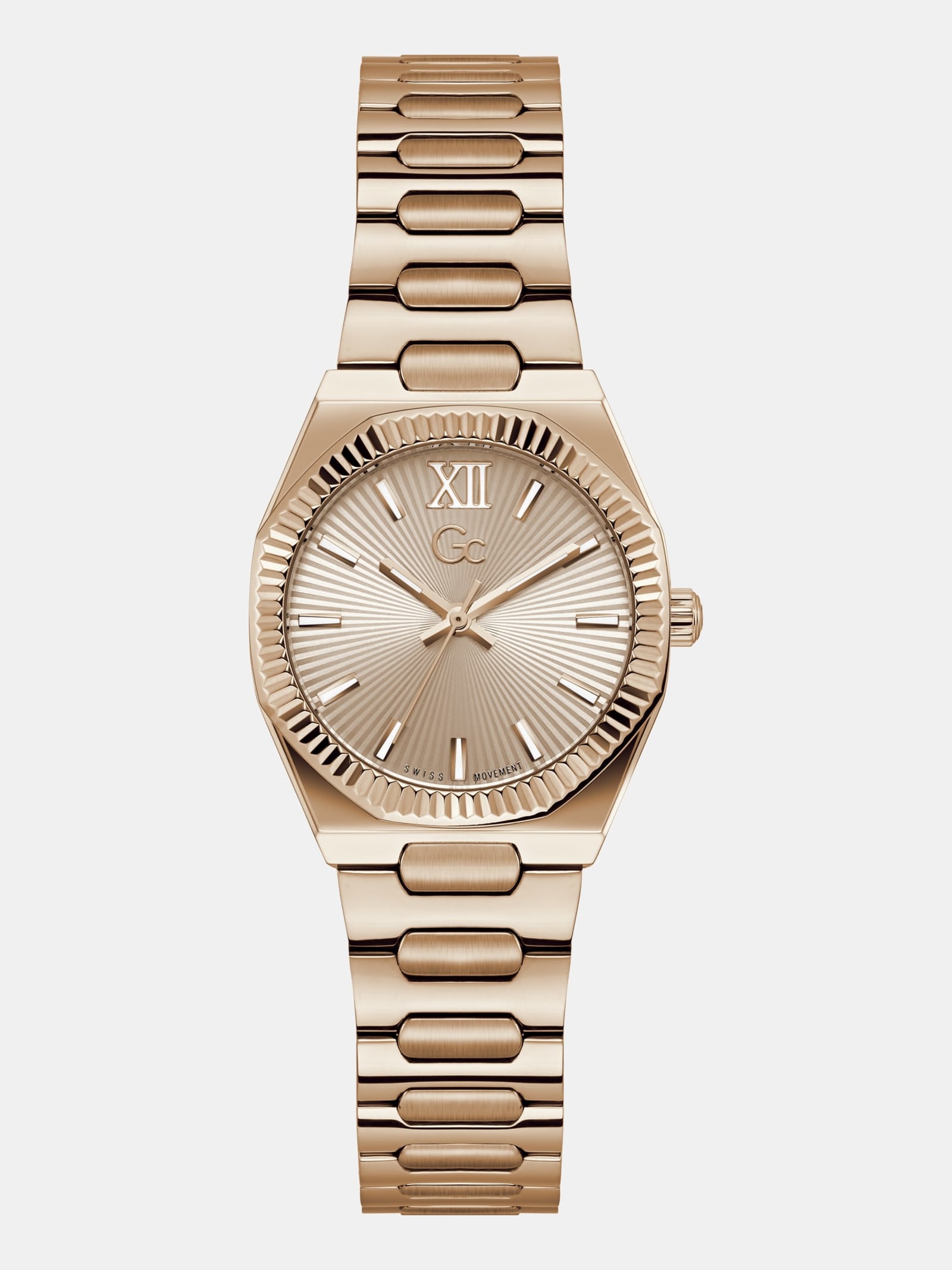 Guess Gc Rvs Analoge Horloge 30 Mm in goud