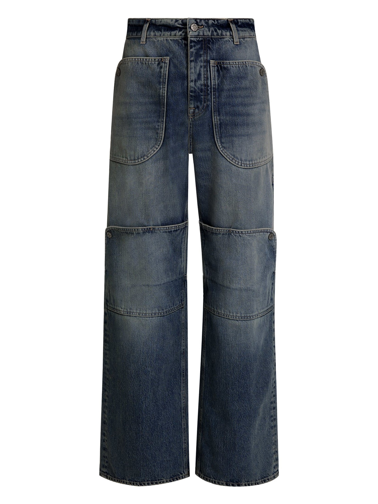 Guess Wide-Leg Utility Jeans in grijs