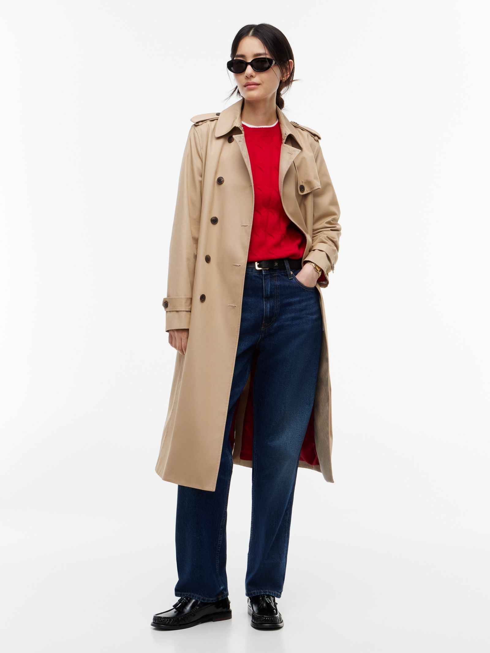 Tommy Hilfiger Double Breasted Trenchcoat met gespceintuur