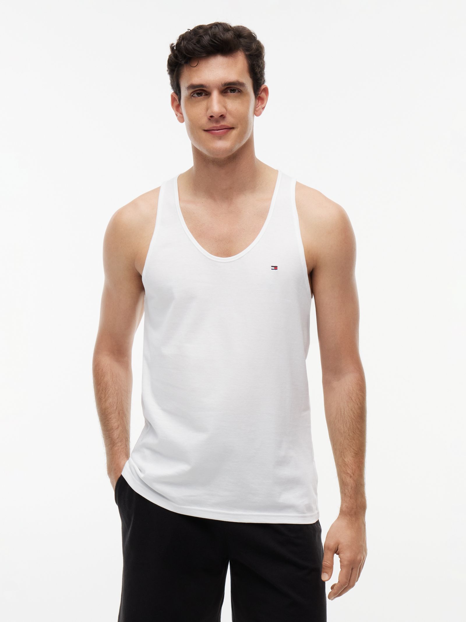 Tommy Hilfiger Signature Set van 3 Lounge Tanktops in wit