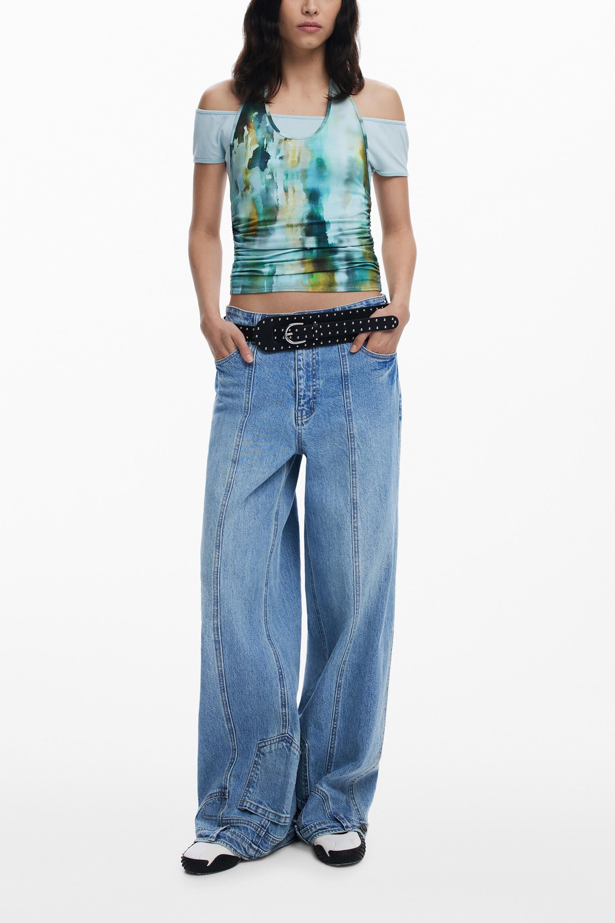 Desigual T-shirt met dubbele laag effect