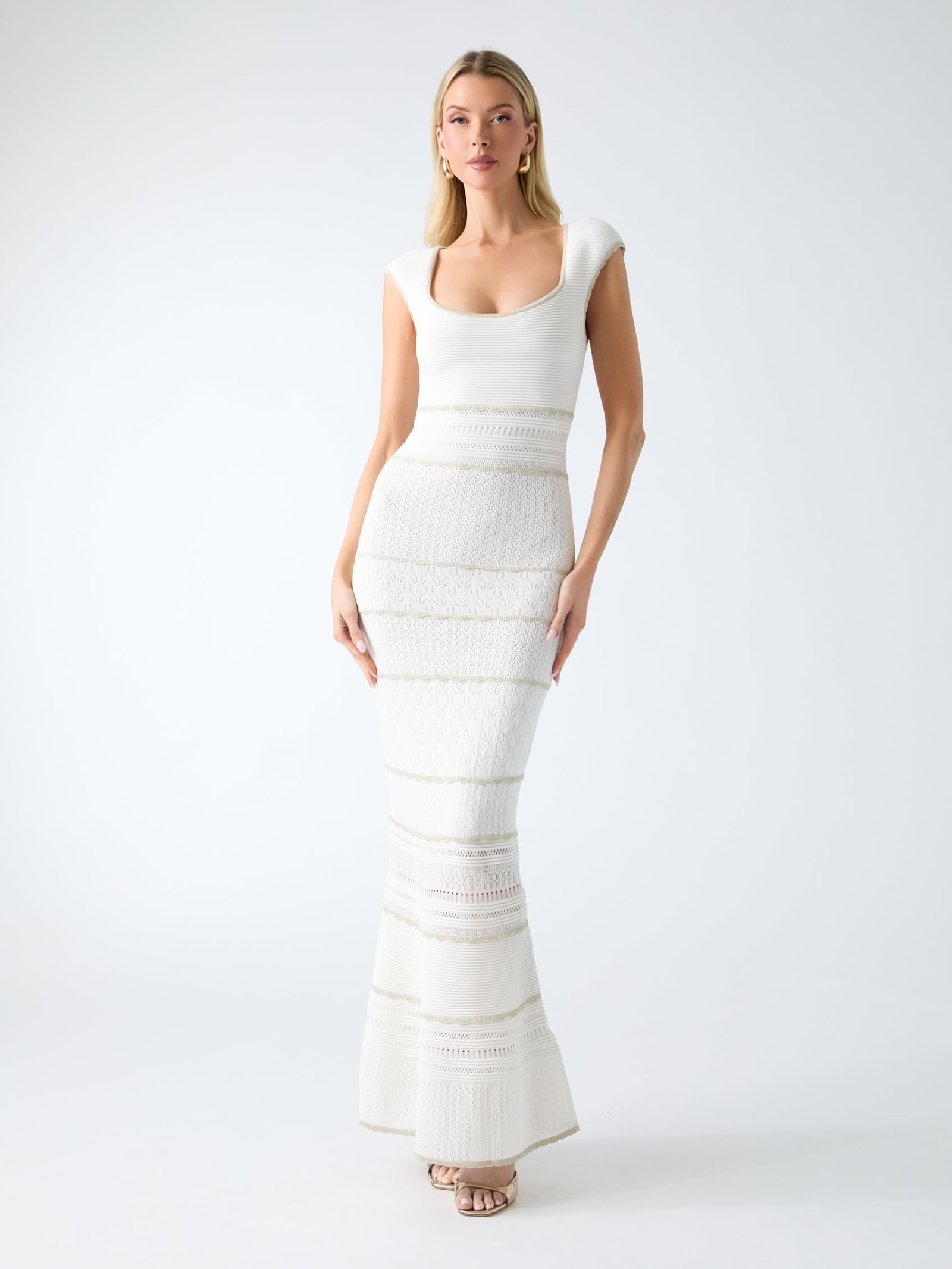 Guess Marciano Maxi Trui Jurk in wit