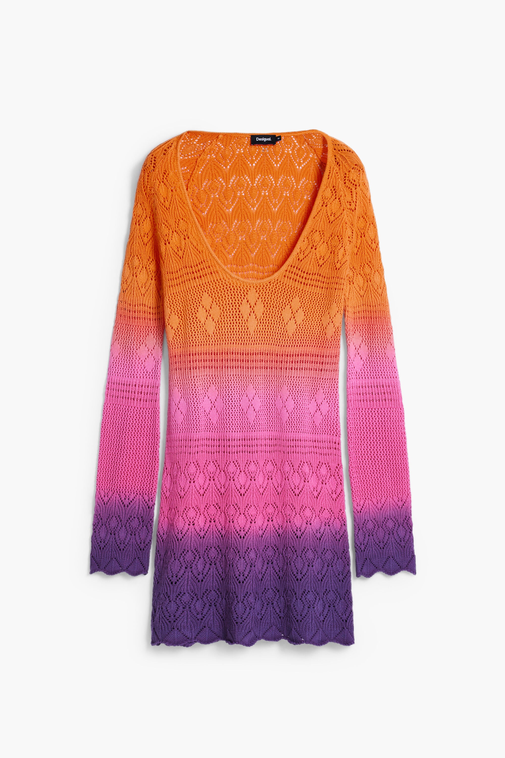 Desigual Tie-Dye gehaakte jurk