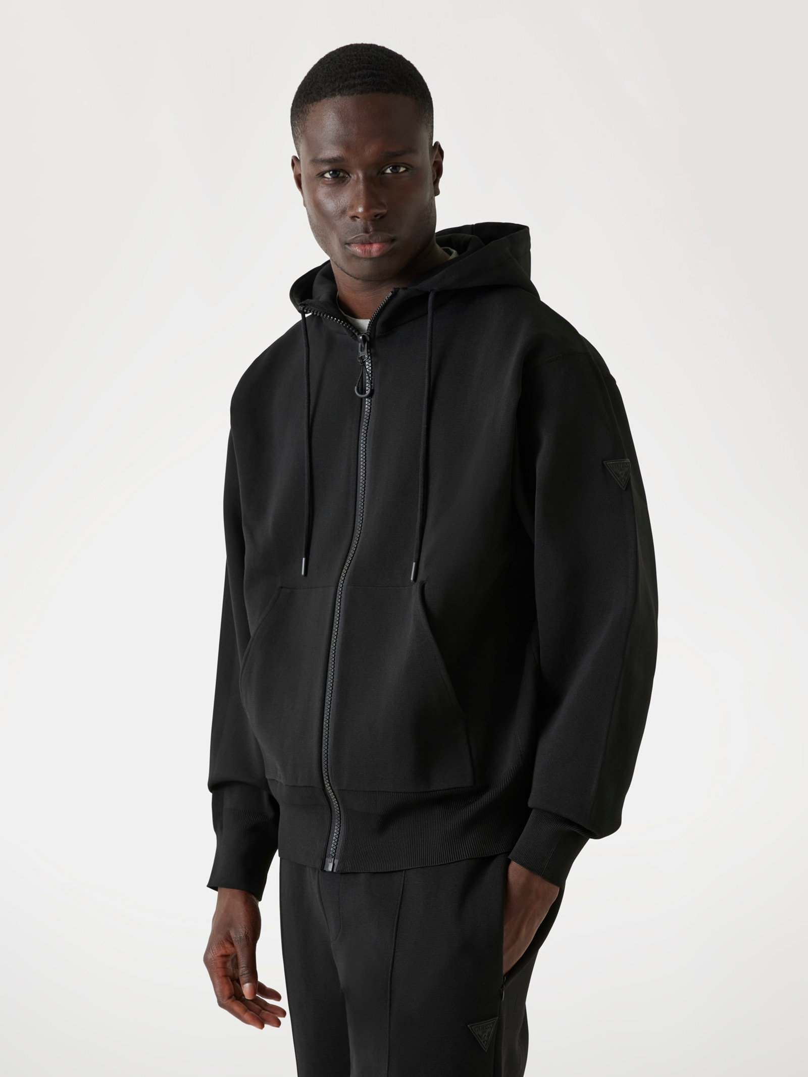 Guess Sweater Met Capuchon En Volledige Rits for men