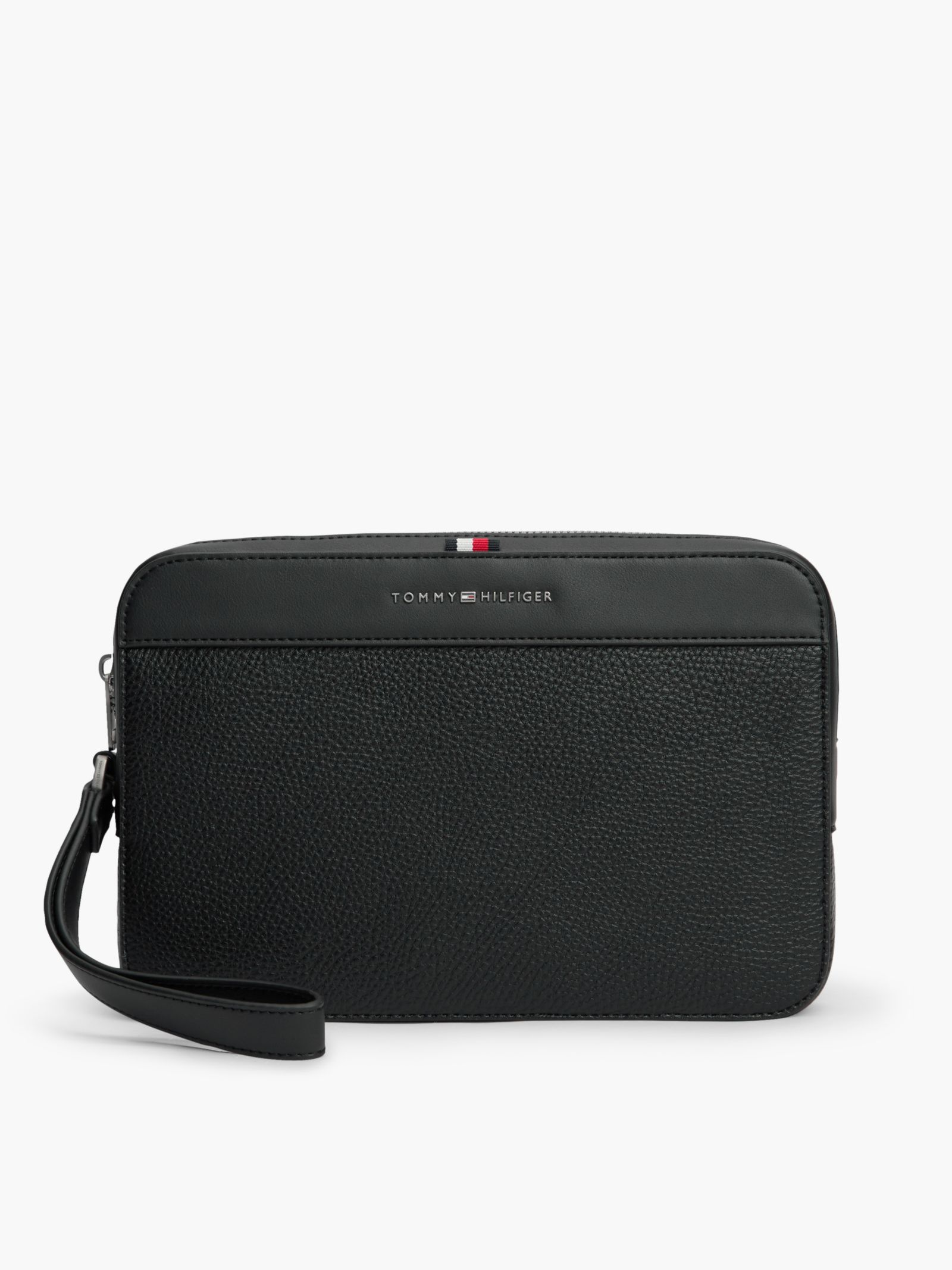 Tommy Hilfiger Pouch met textuur en metalen logo