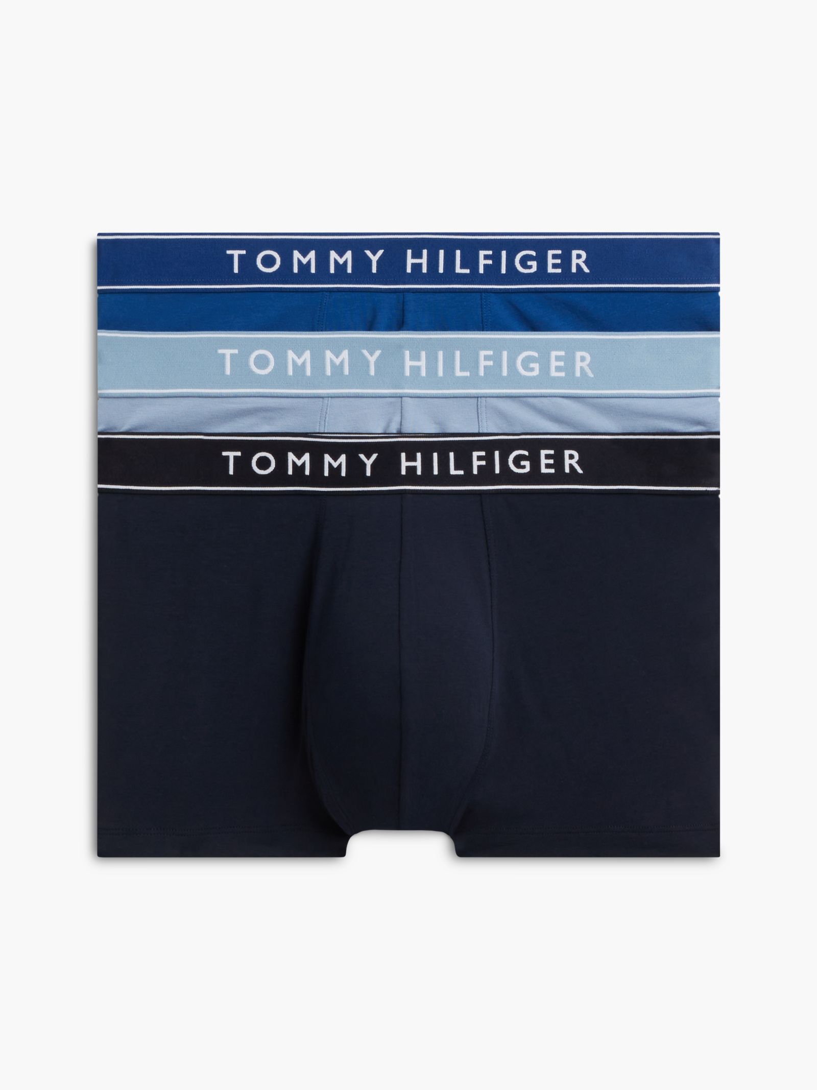 Tommy Hilfiger Set van 3 Essential Boxershorts met logotaille in marine