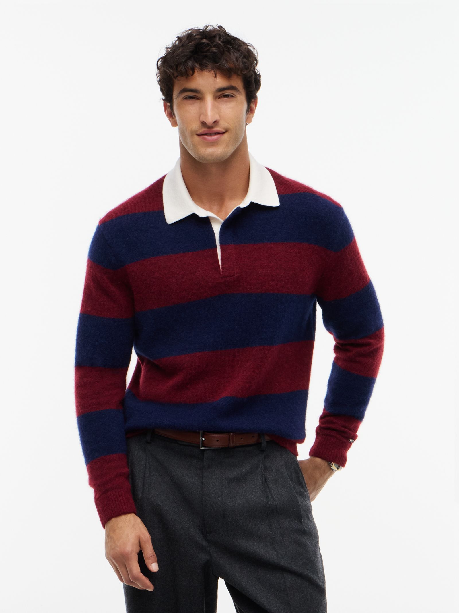 Tommy Hilfiger New York Label rugbytrui met alpaca