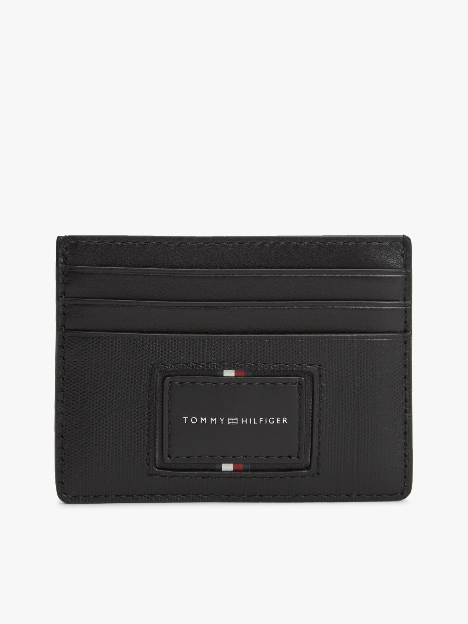 Tommy Hilfiger Leren kaarthouder met kaviaarstructuur