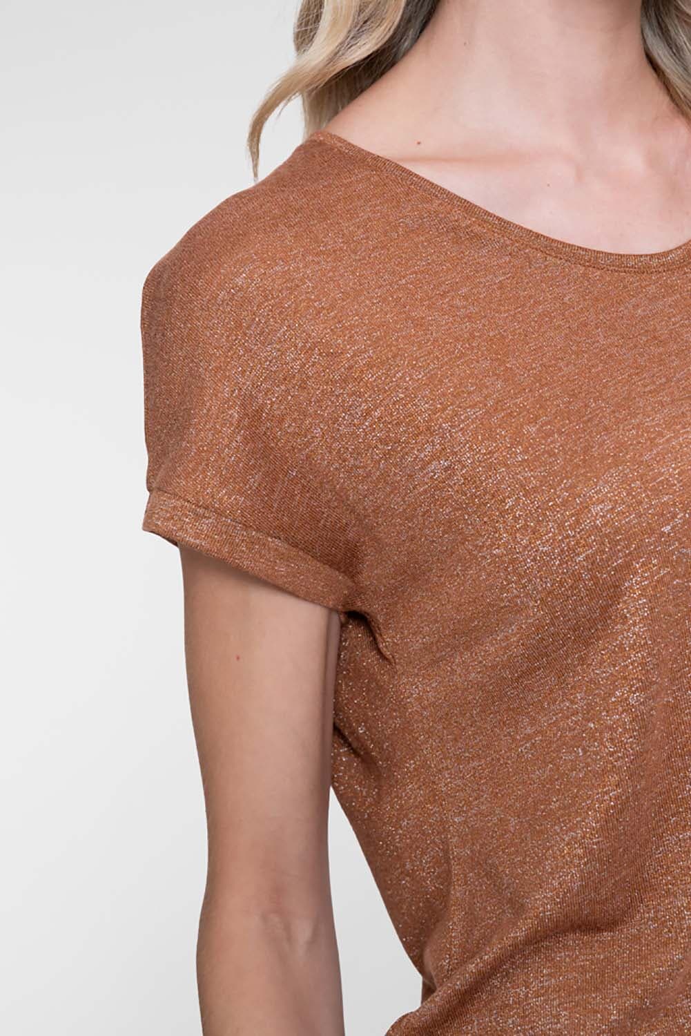 Geisha T-Shirt Sparkle Camel dames
