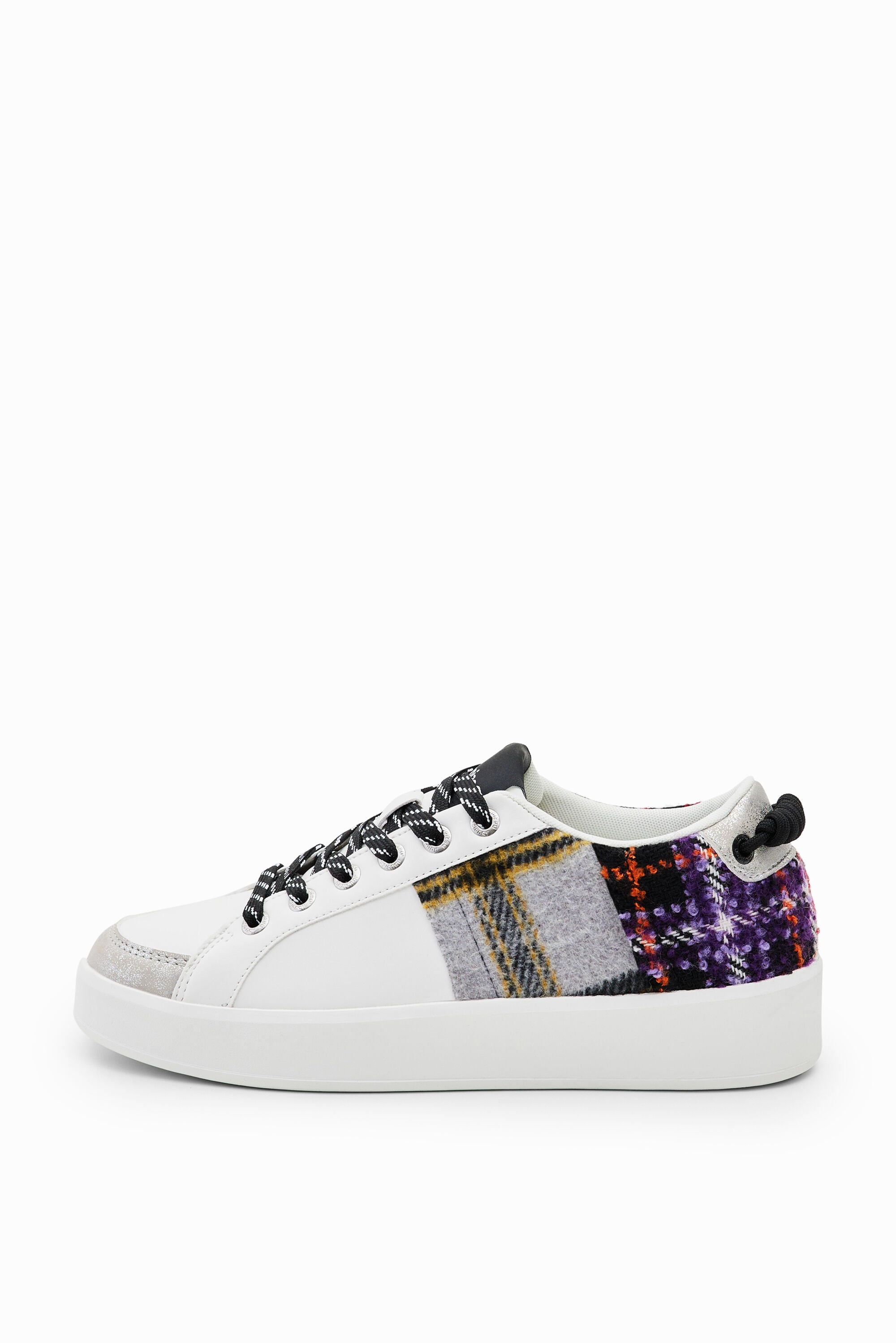 Desigual Sneakers met geruite patch