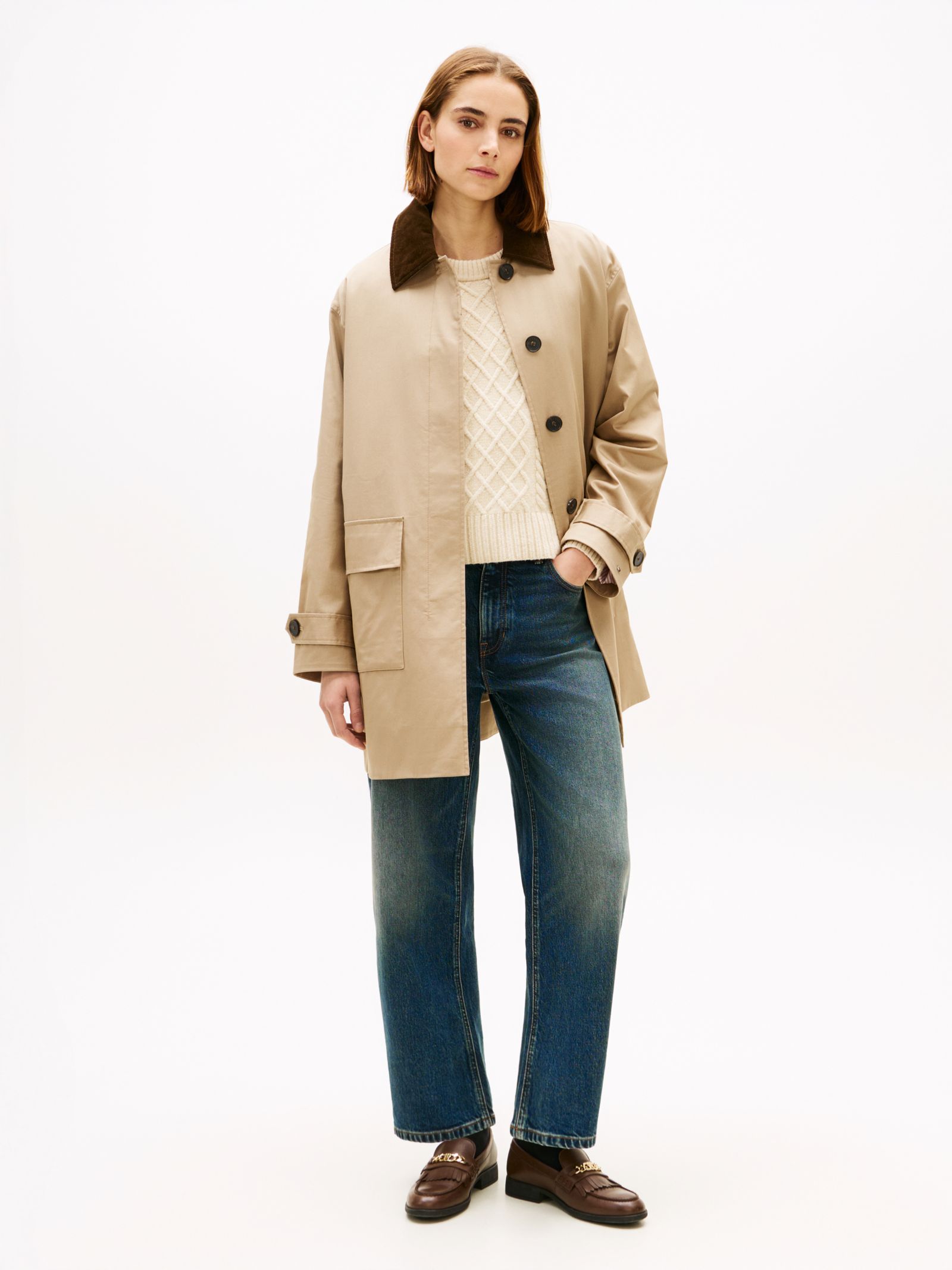Tommy Hilfiger Waterafstotende 2 in 1 Jas van Twill